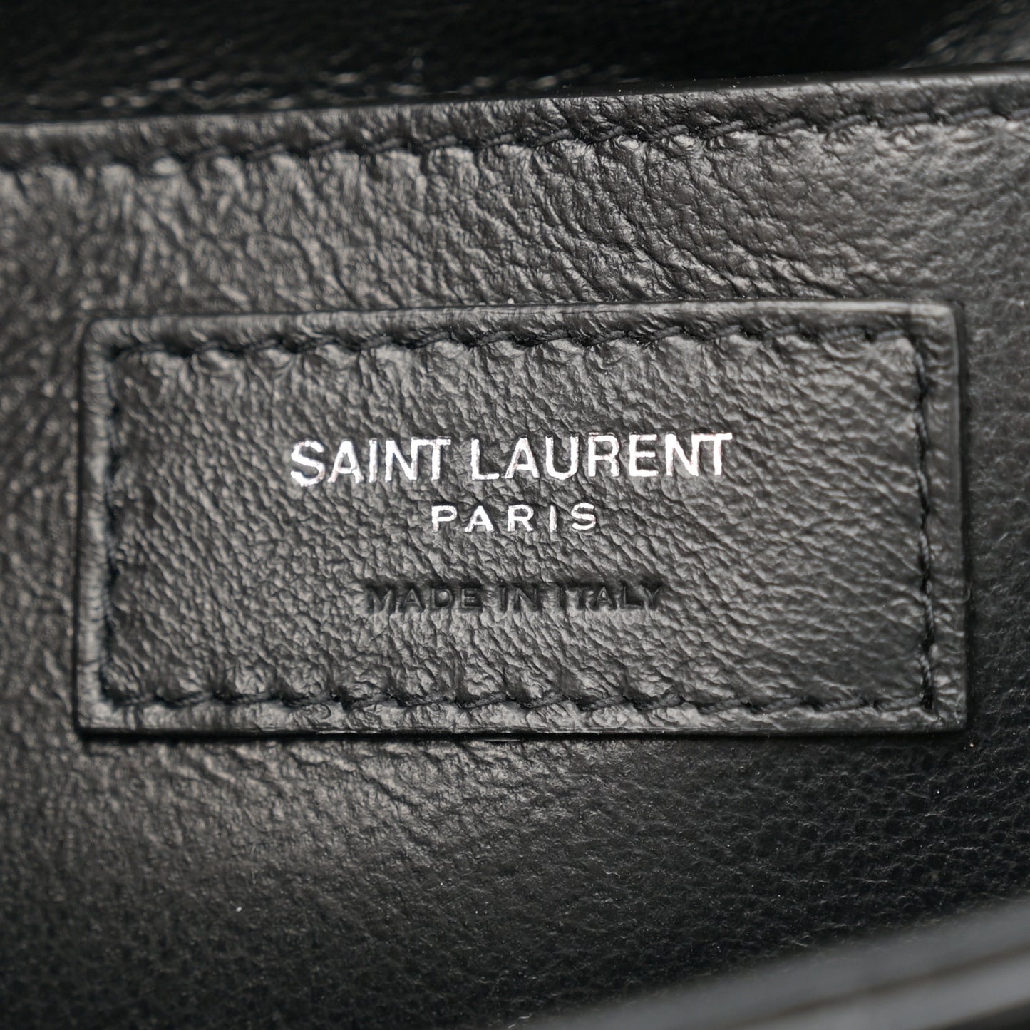 Patent Calfskin Matelasse Monogram Small Vicky Chain Bag Black