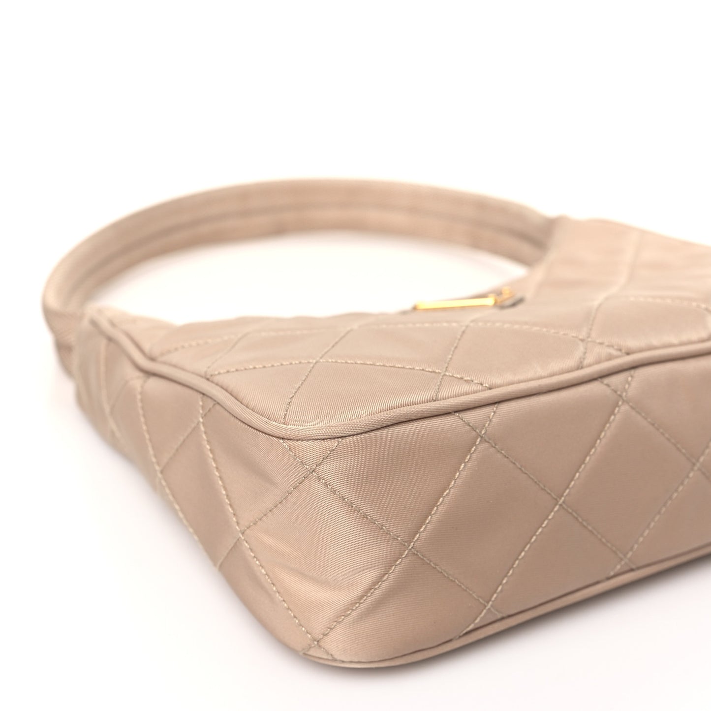 Tessuto Nylon Impuntu Quilted Shoulder Bag Cammeo