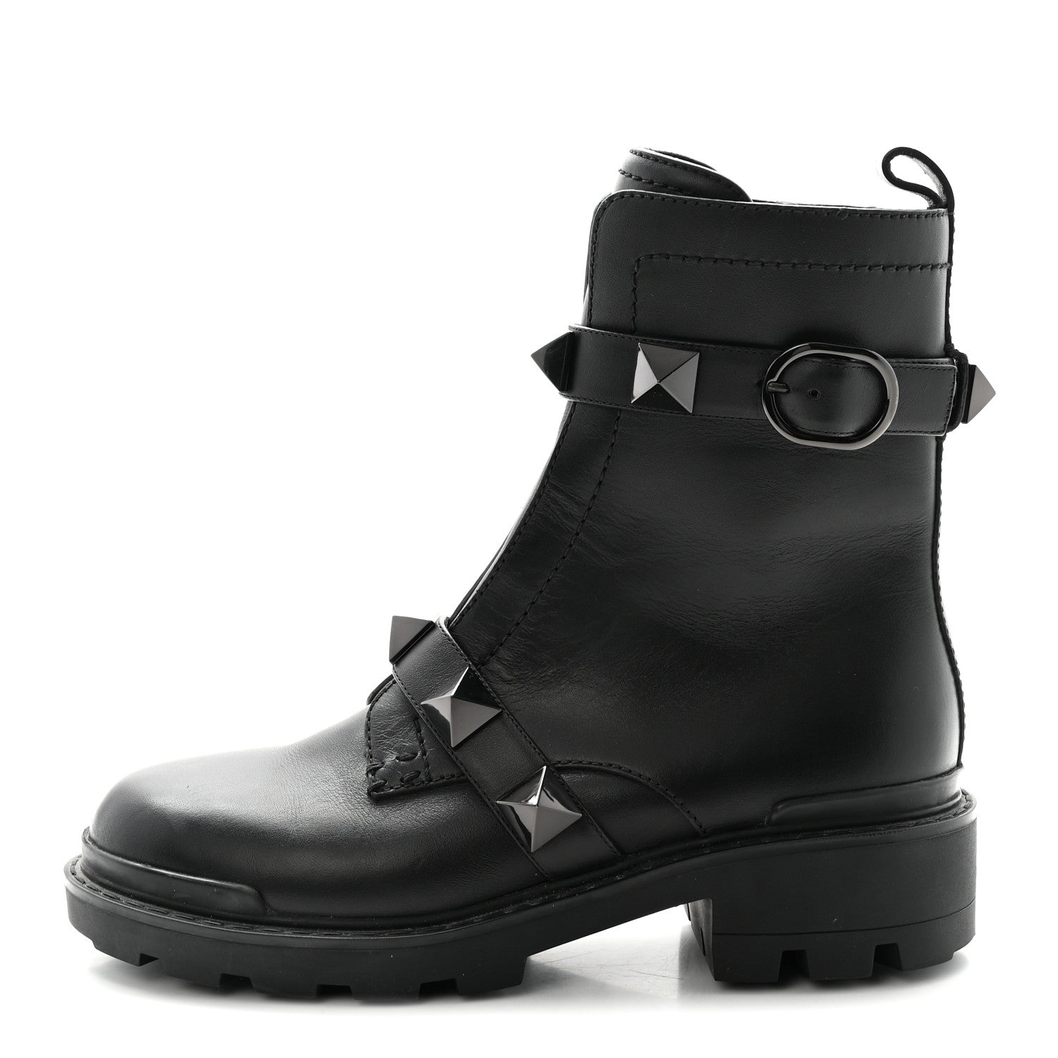 Valentino Garavani Calfskin Tonal Roman Stud 20/40mm Combat Boots