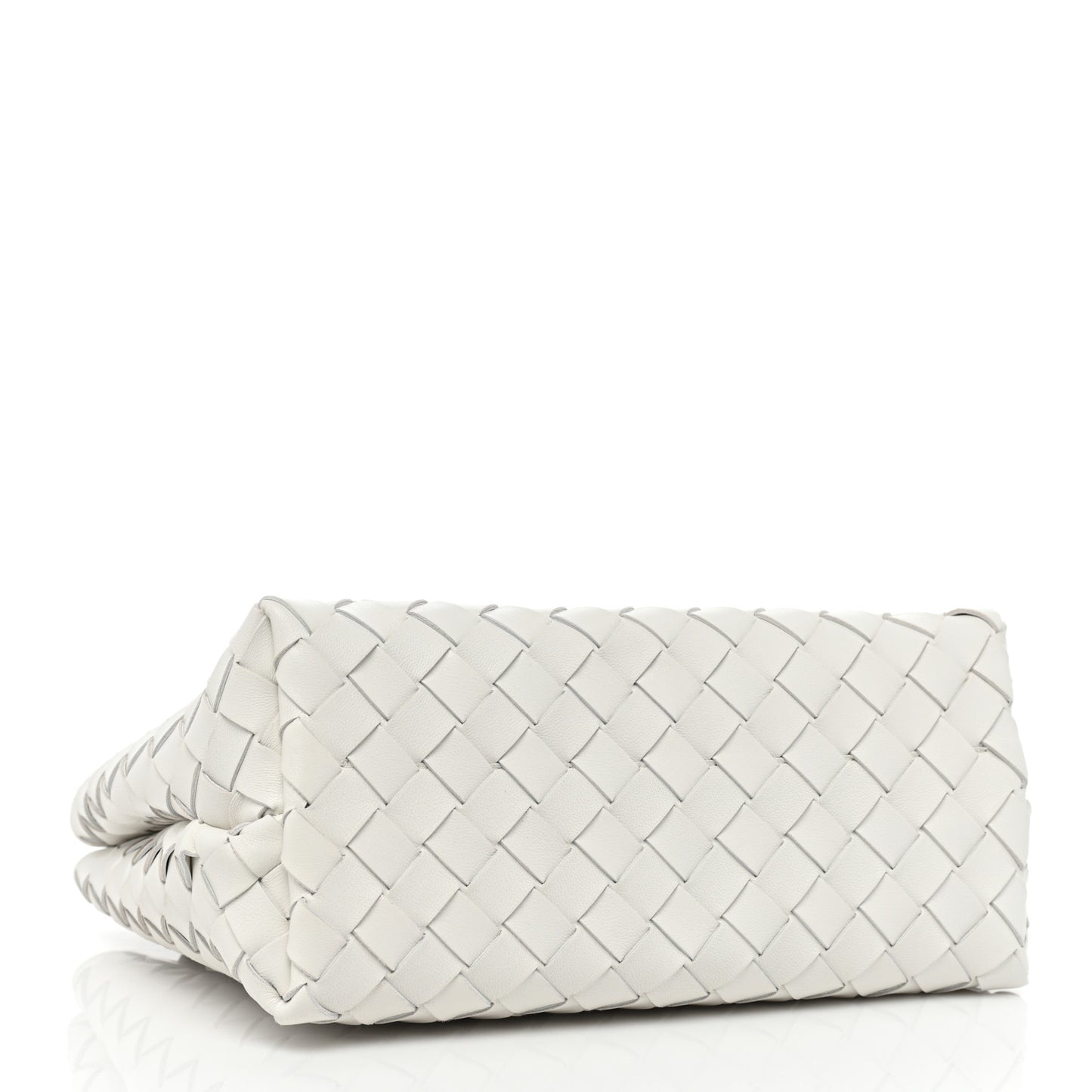 Nappa Intrecciato Small Andiamo Shoulder Bag White