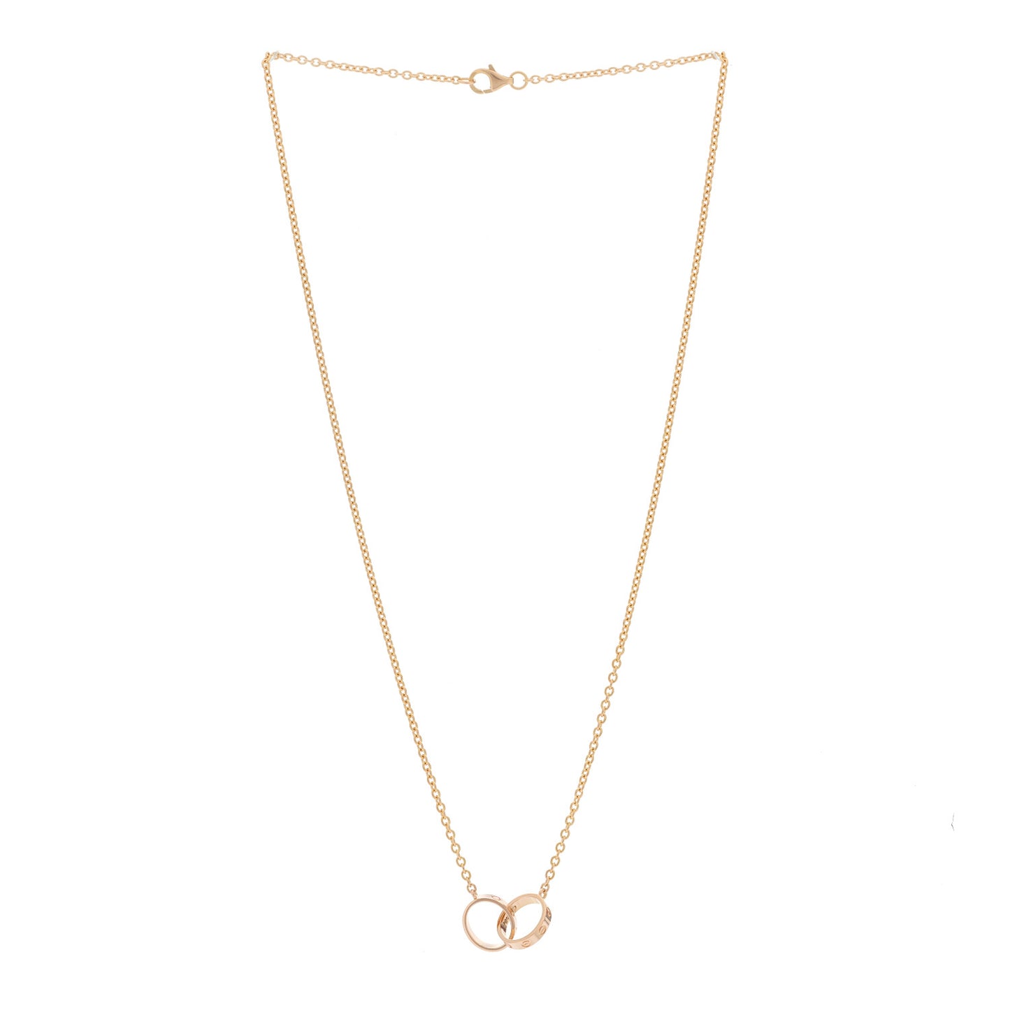 18K Pink Gold Interlocking LOVE Necklace