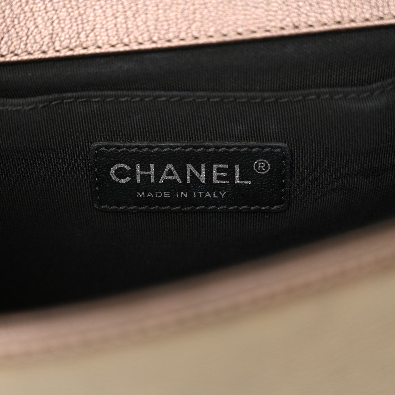 Chanel Iridescent Goatskin Quilted Medium Boy Flap Dark Gold 6 of 11