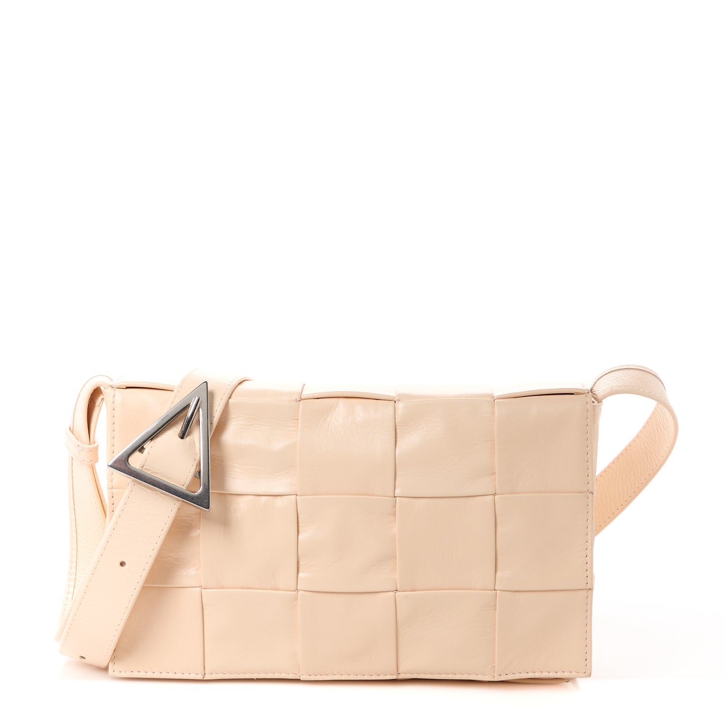 Paper Calfskin Maxi Intrecciato Cassette Crossbody Bag Melon Washed