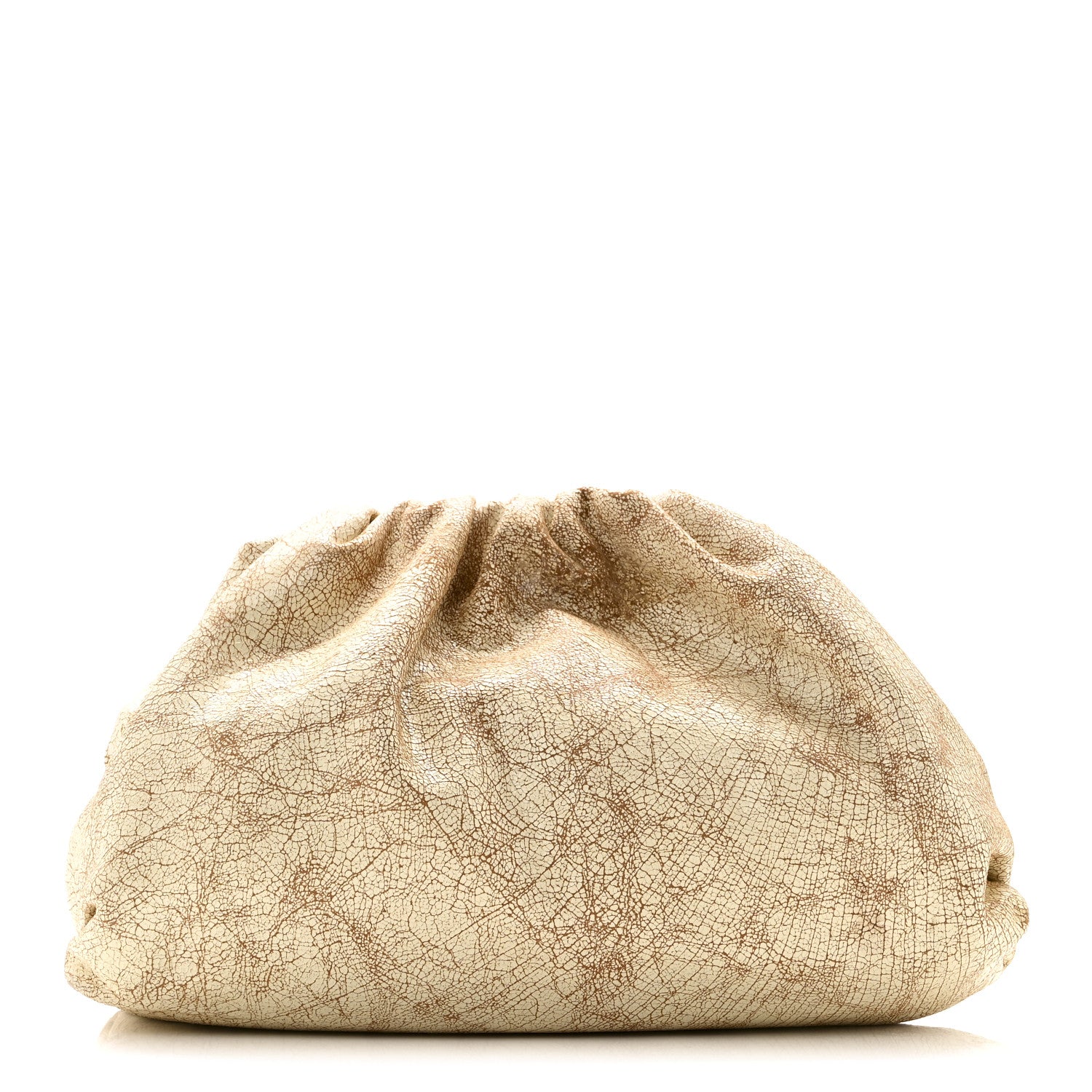 Bottega Veneta Crackled Calfskin The Pouch Oversized Clutch