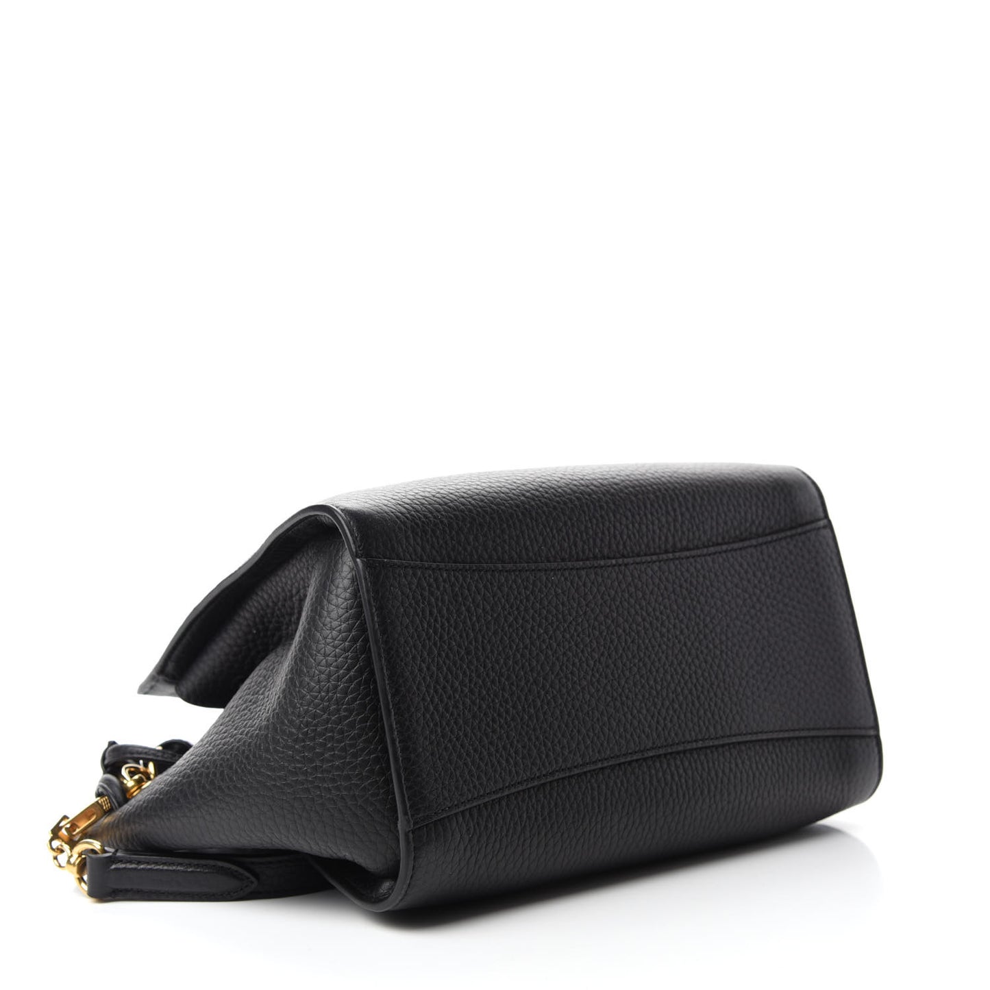 Heavy Grain Small Iris Tote Black