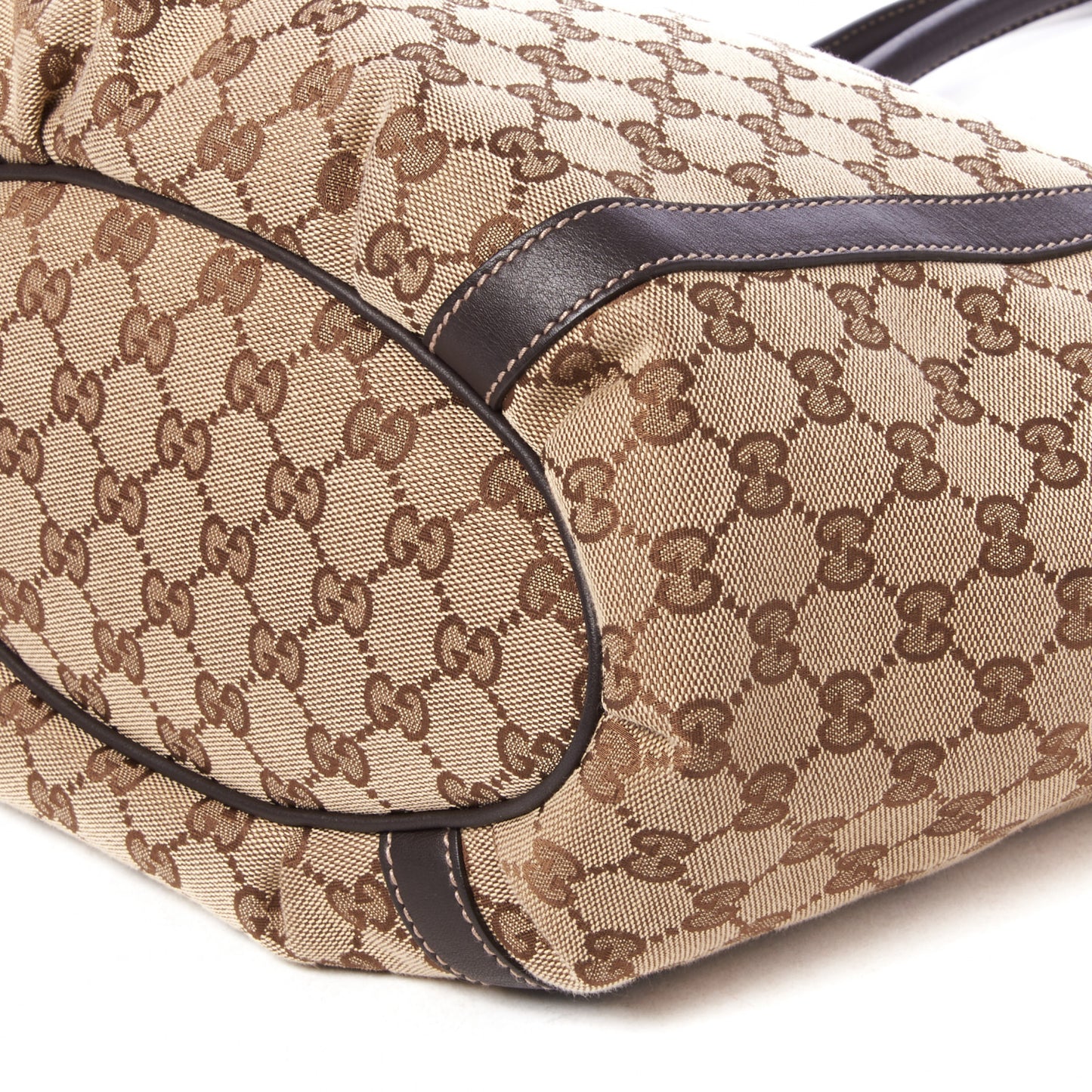 Monogram Medium D Gold Tote Bag Brown