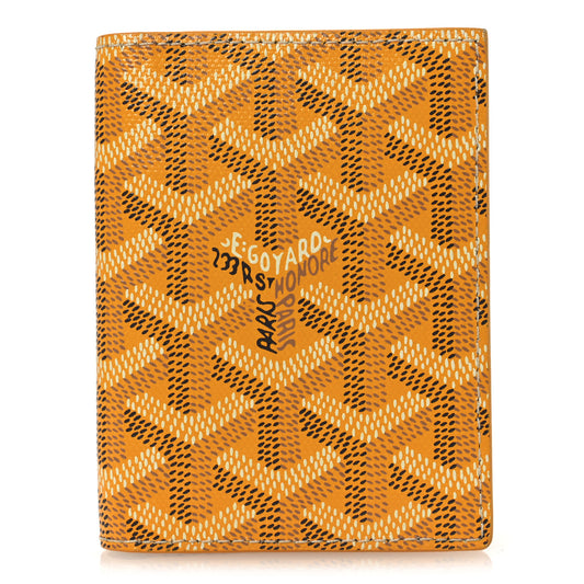 Goyardine Saint Marc Folding Card Case Yellow