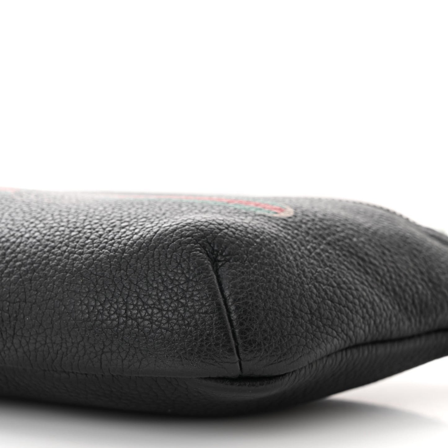 Grained Calfskin Small Logo Belt Bag Black