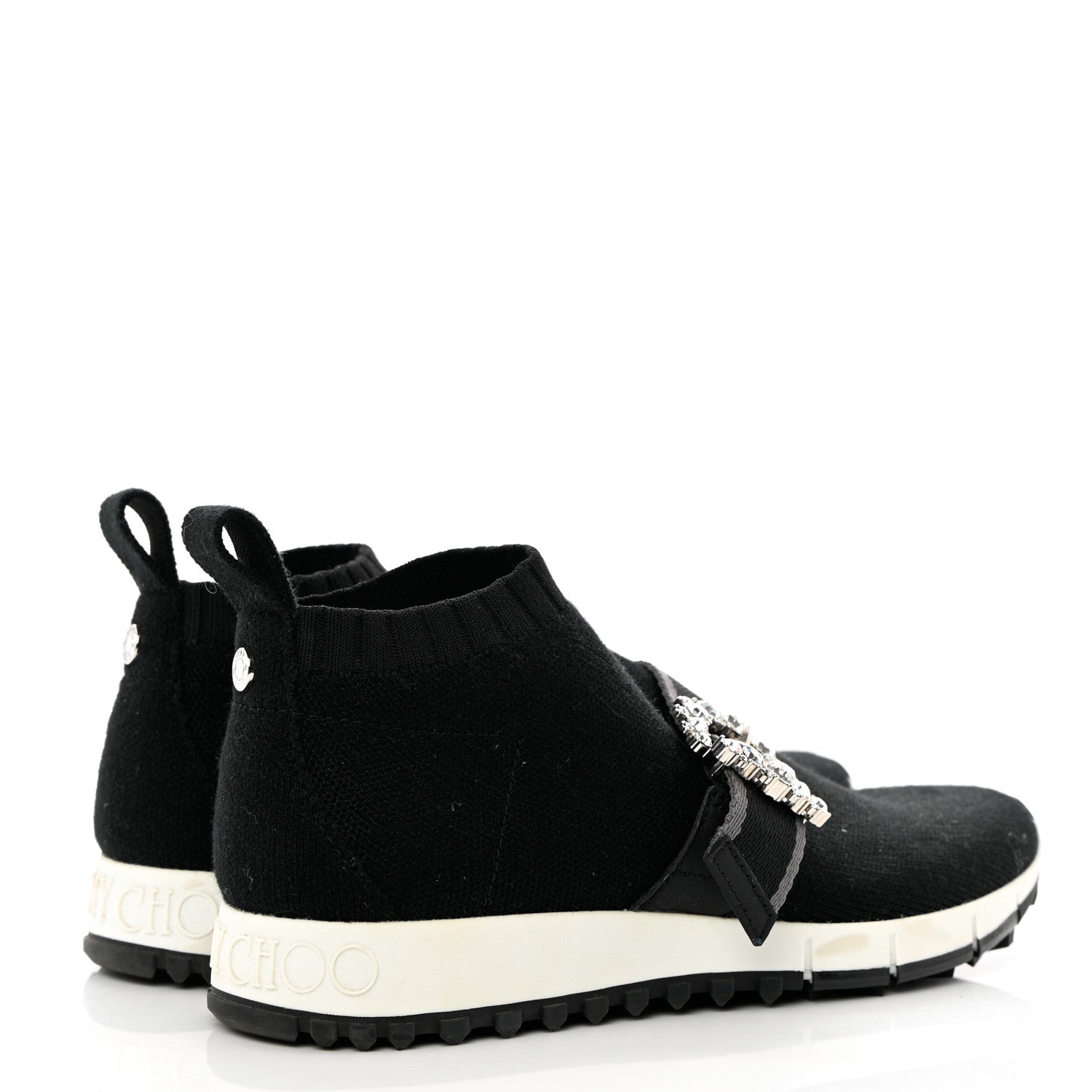 Jimmy Choo Knit Crystal Cheri Oakland Sneaker 36 Black 4 of 8