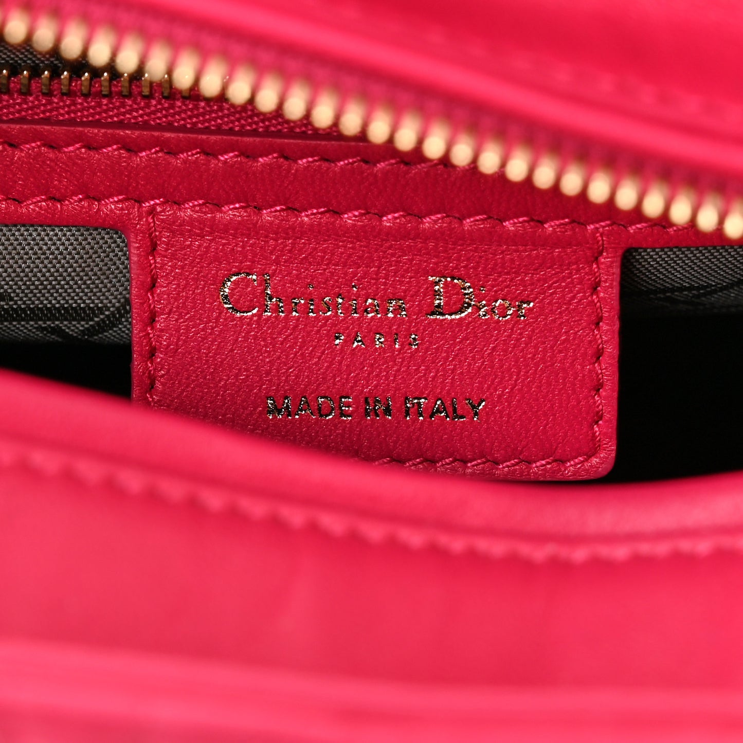 Lambskin Cannage Medium Lady Dior Pink