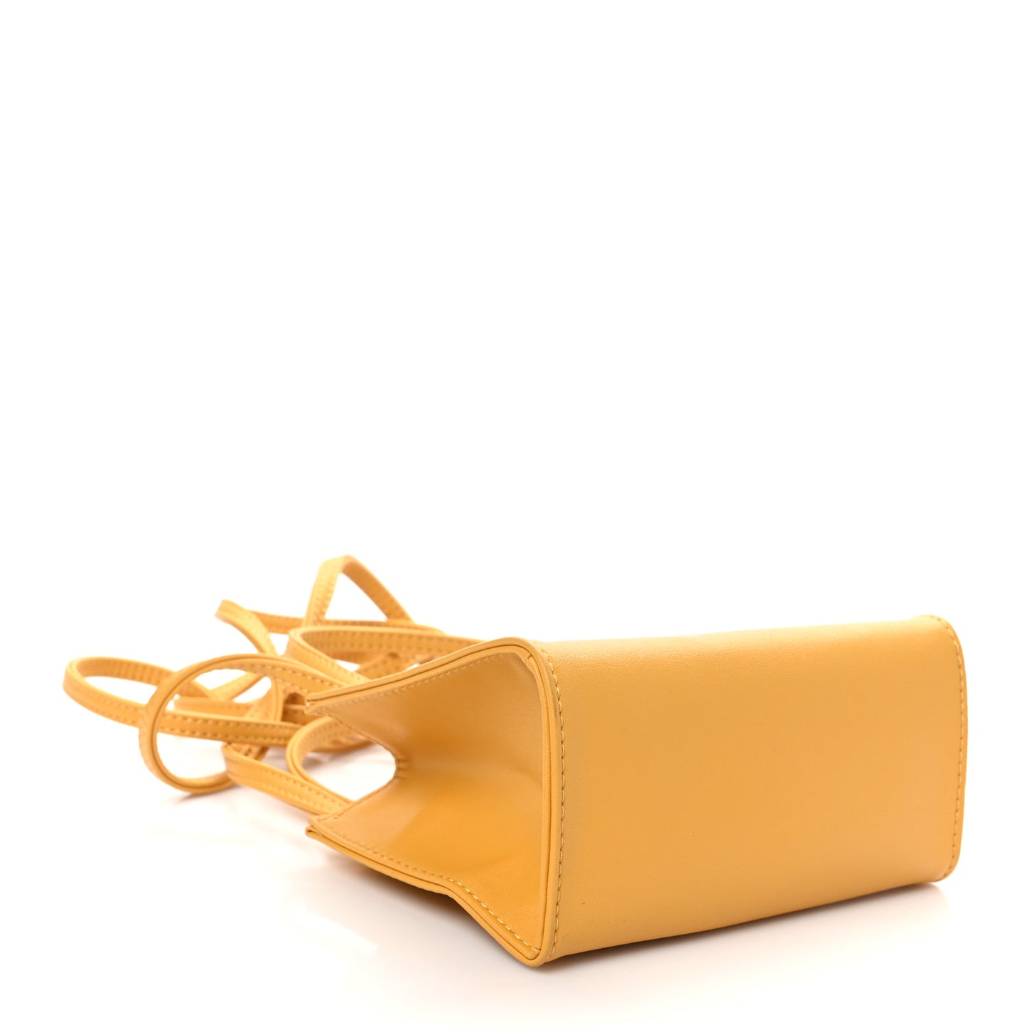 Vegan Leather Small Shopping Bag Mustard