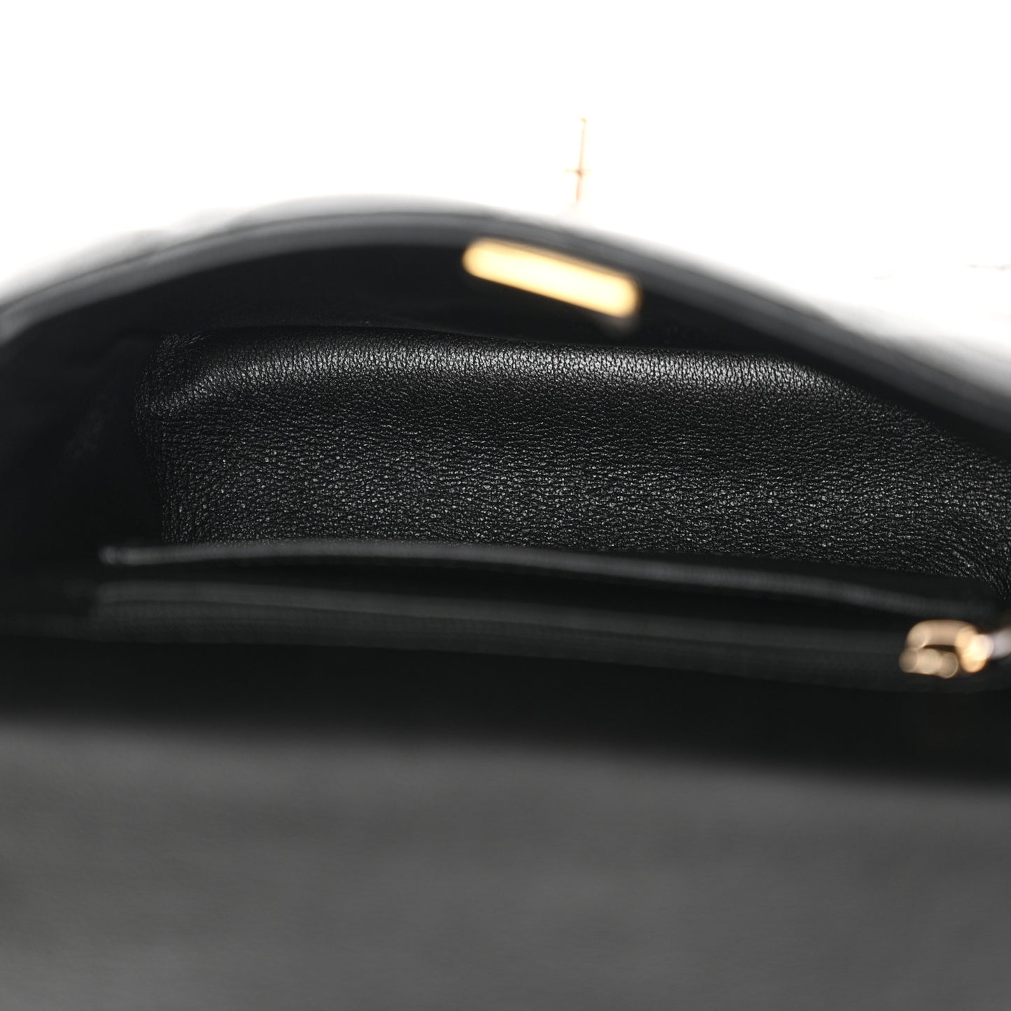 Lambskin Quilted Top Handle Flap Black