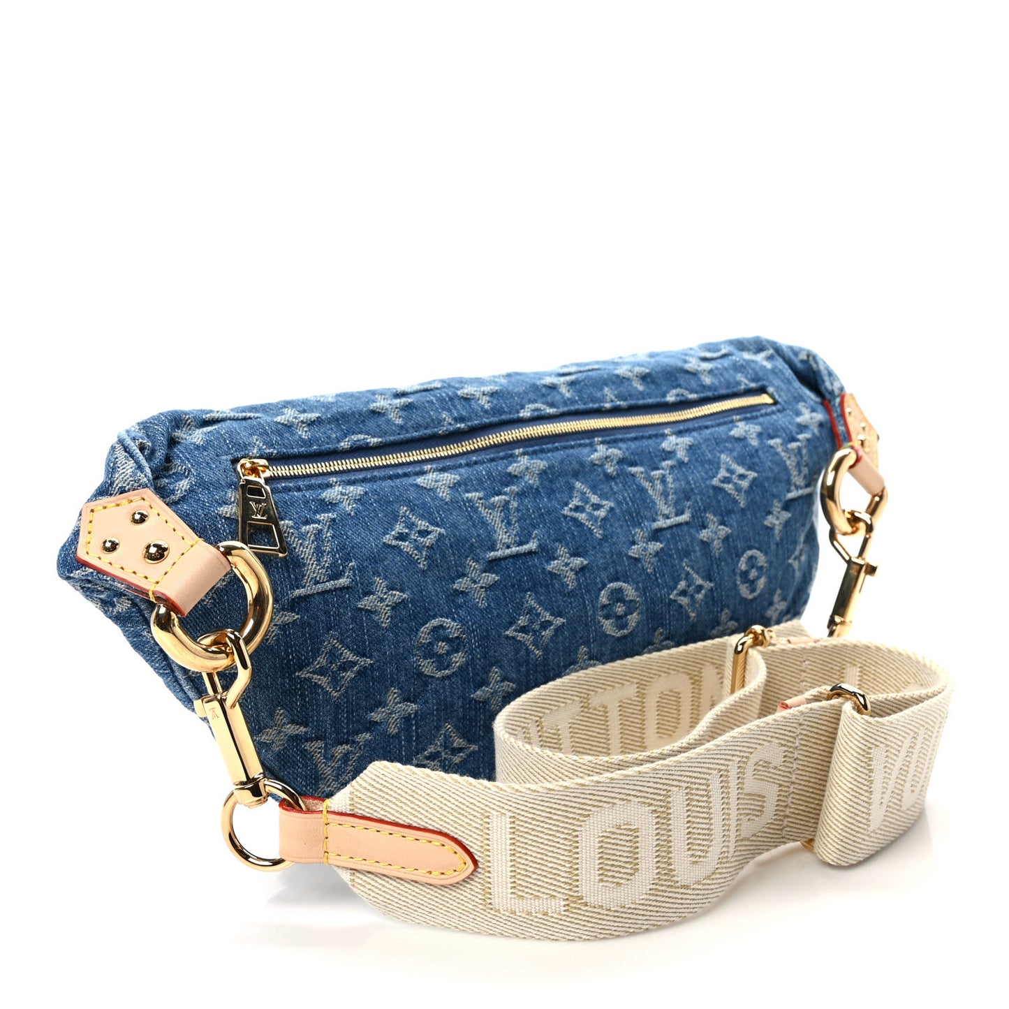 Monogram Denim High Rise Bumbag Blue