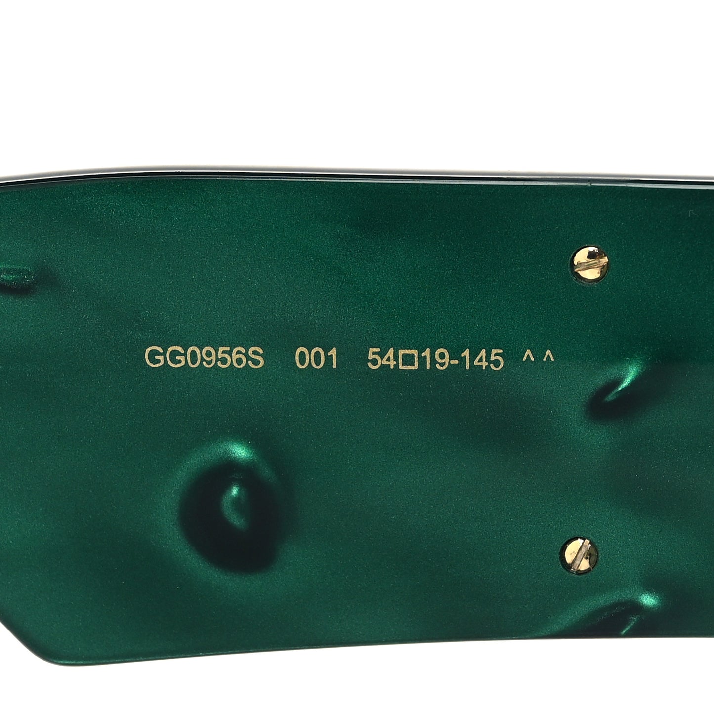Acetate Square Frame Sunglasses GG0956S Green Black
