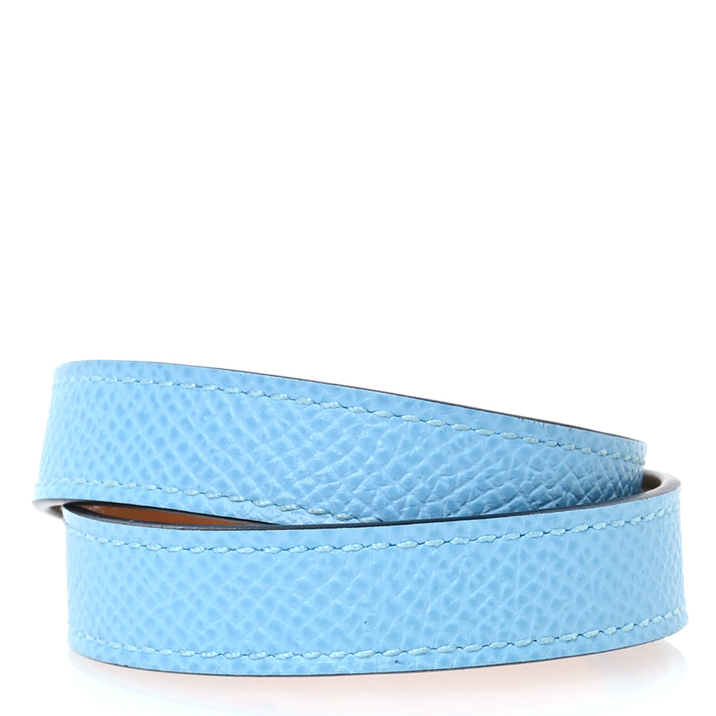 Epsom Kelly Double Tour Bracelet T2 Celeste