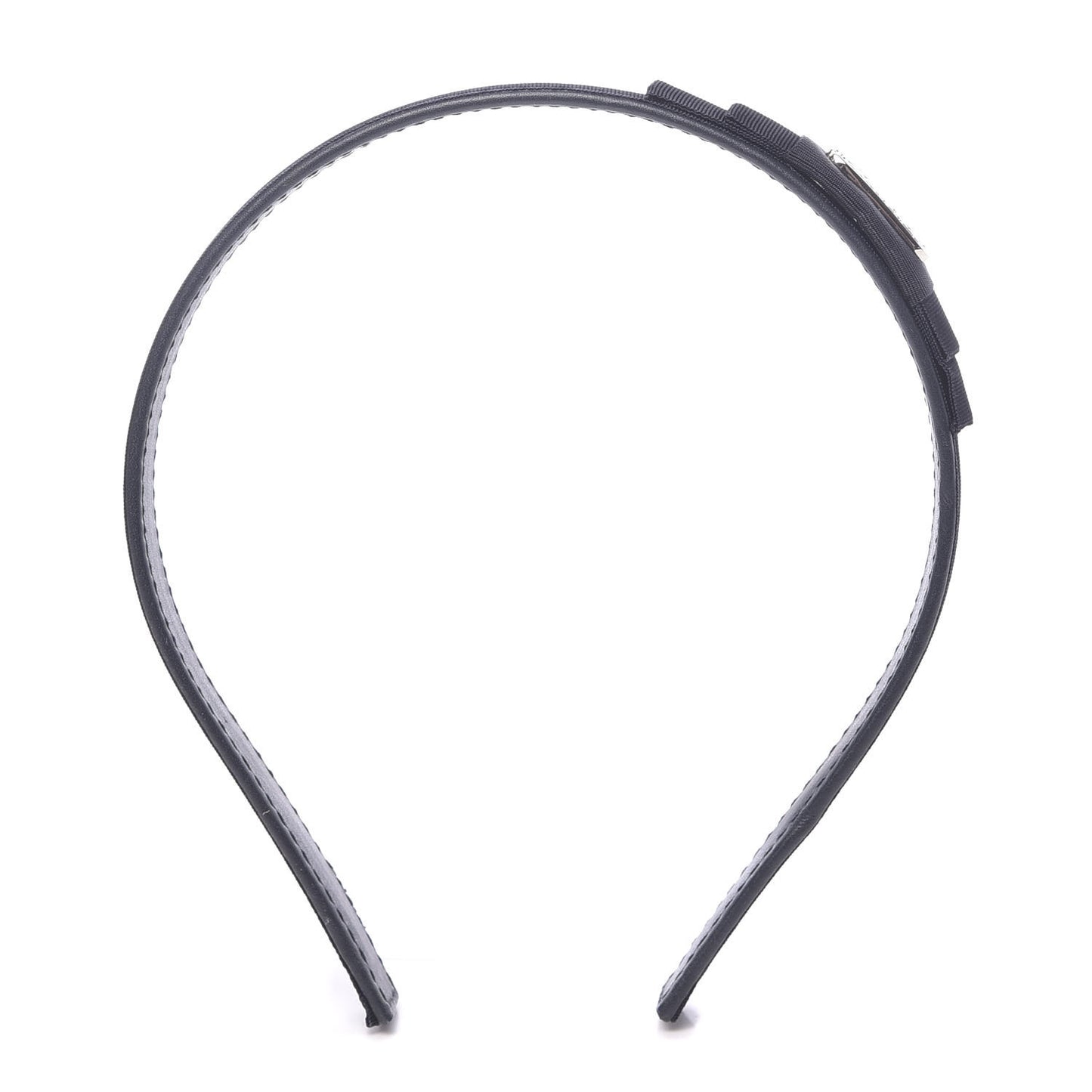 Grosgrain Childrens Logo Bow Headband Black
