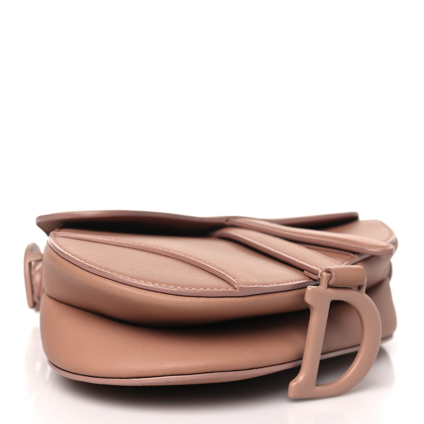 Ultra Matte Calfskin Mini Saddle Bag Blush