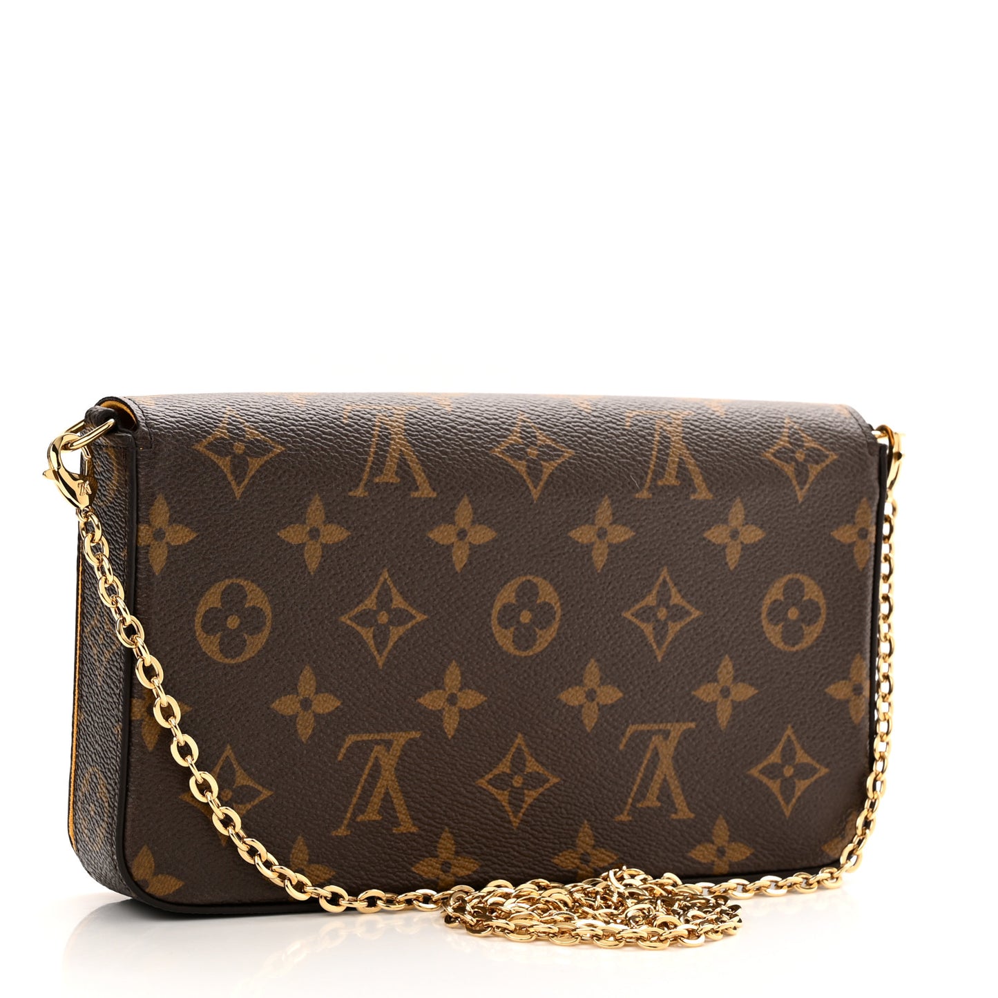 Monogram 2022 Christmas Animation New York Soho Pochette Felicie Chain Wallet Yellow