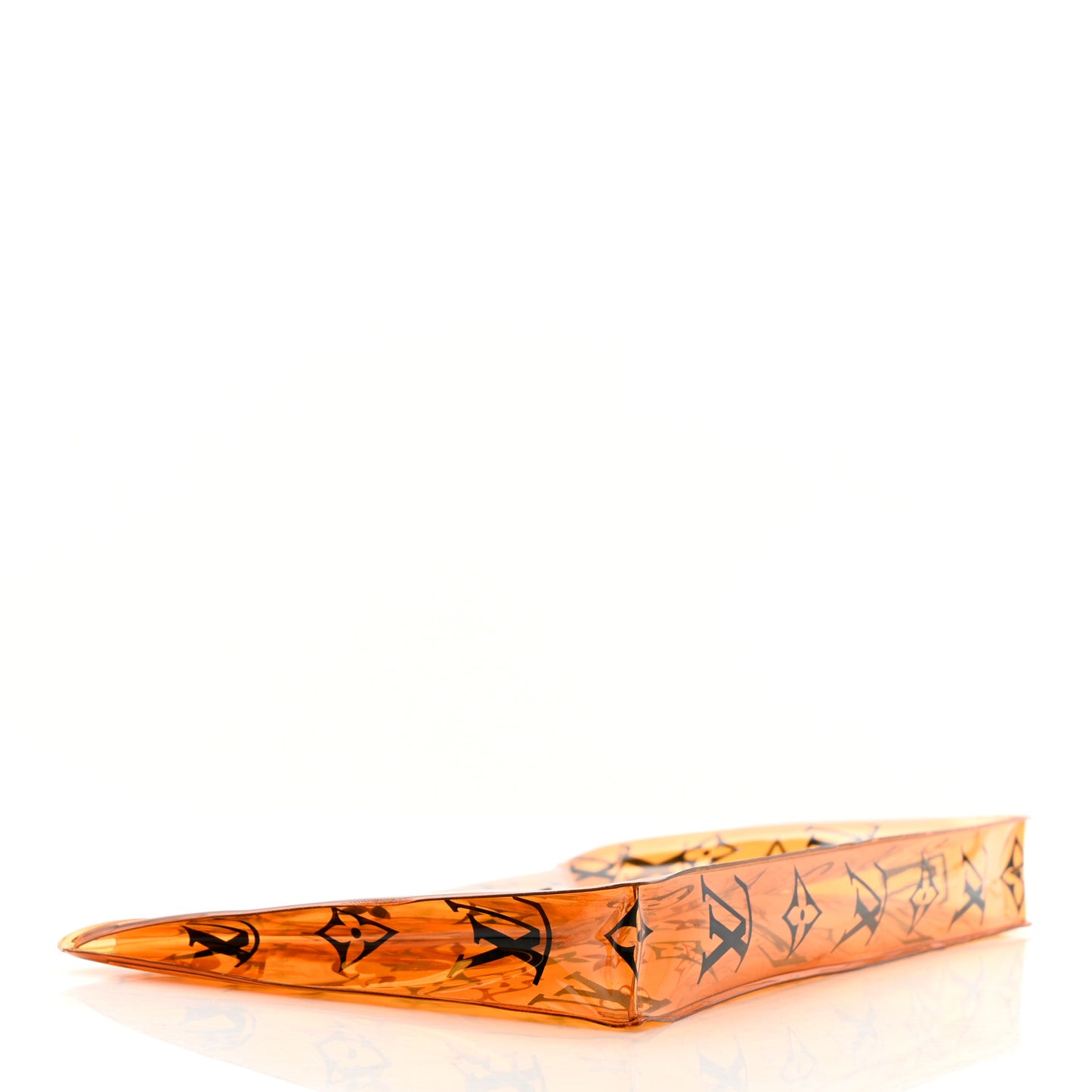 PVC Monogram Printed Envelope Pouch Orange