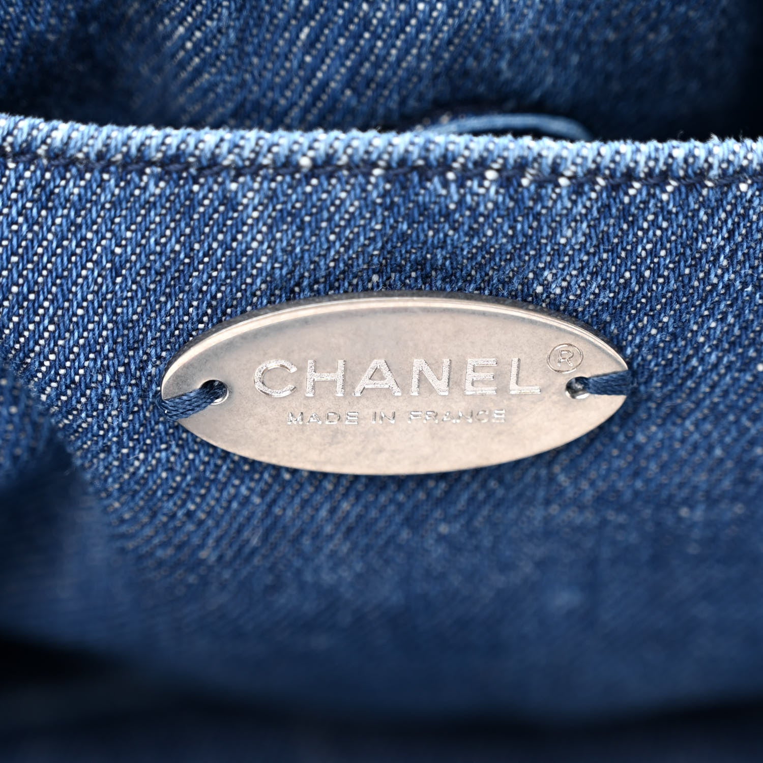 Chanel Denim Stitched Coco Beach Shopping Tote Blue 6 of 11