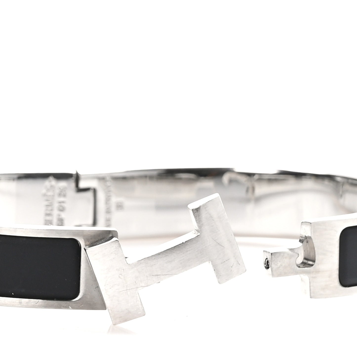 Matte Enamel Narrow Clic Clac HH Bracelet GM Black