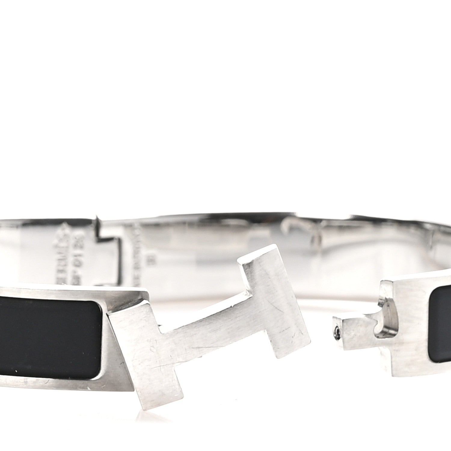 Hermes Matte Enamel Narrow Clic Clac HH Bracelet GM Black 4 of 5