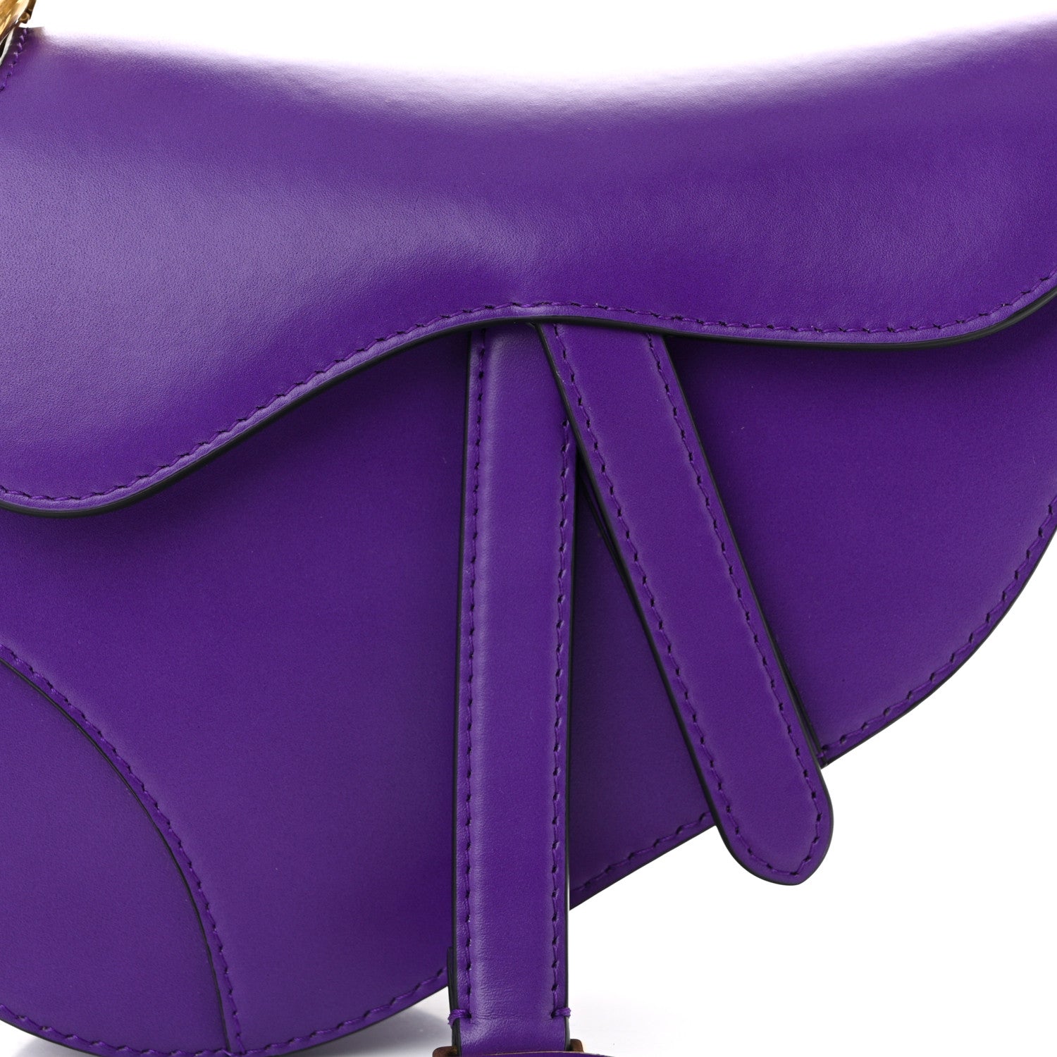 Christian Dior Supple Calfskin Mini Saddle Bag Purple 8 of 10