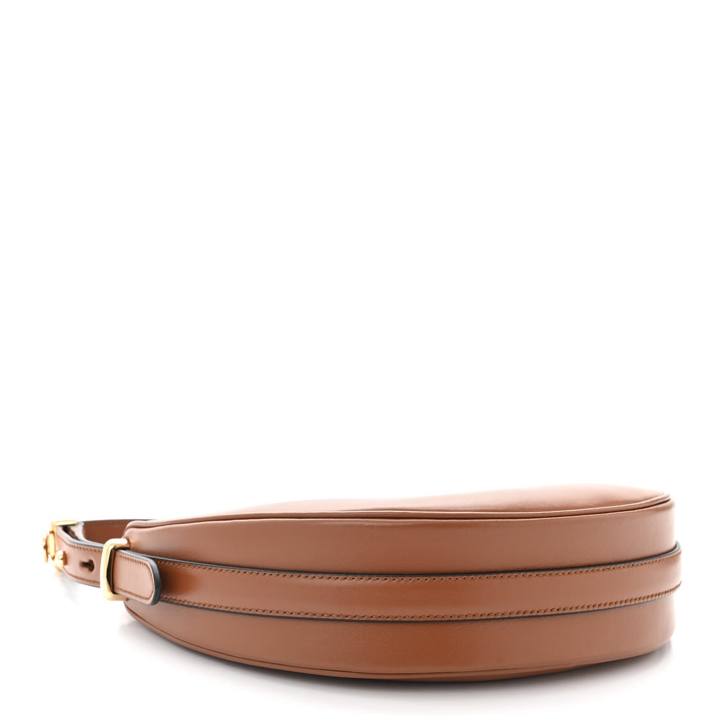 Soft Calfskin Arque Shoulder Bag Cognac