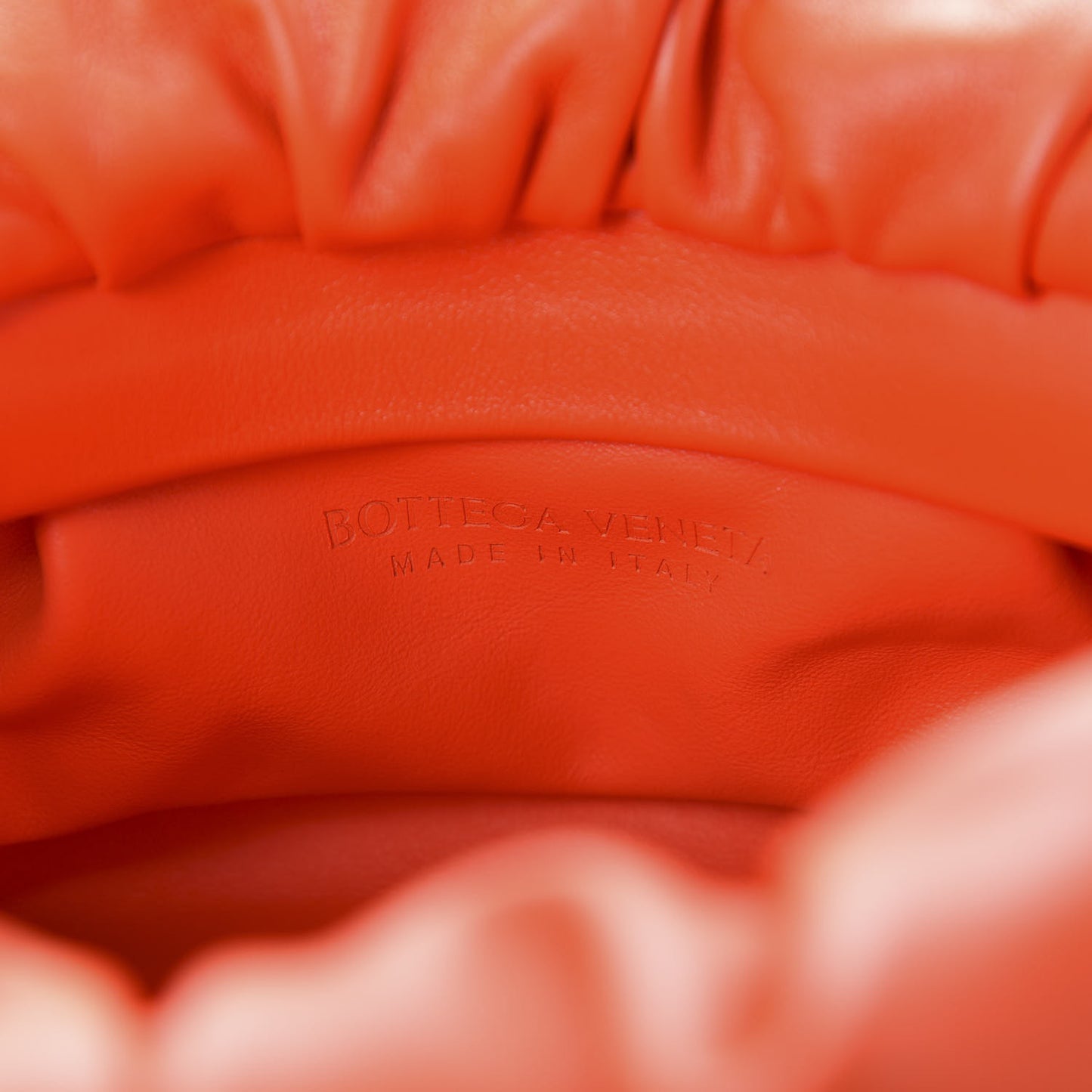 Calfskin The Pouch Chain Orange