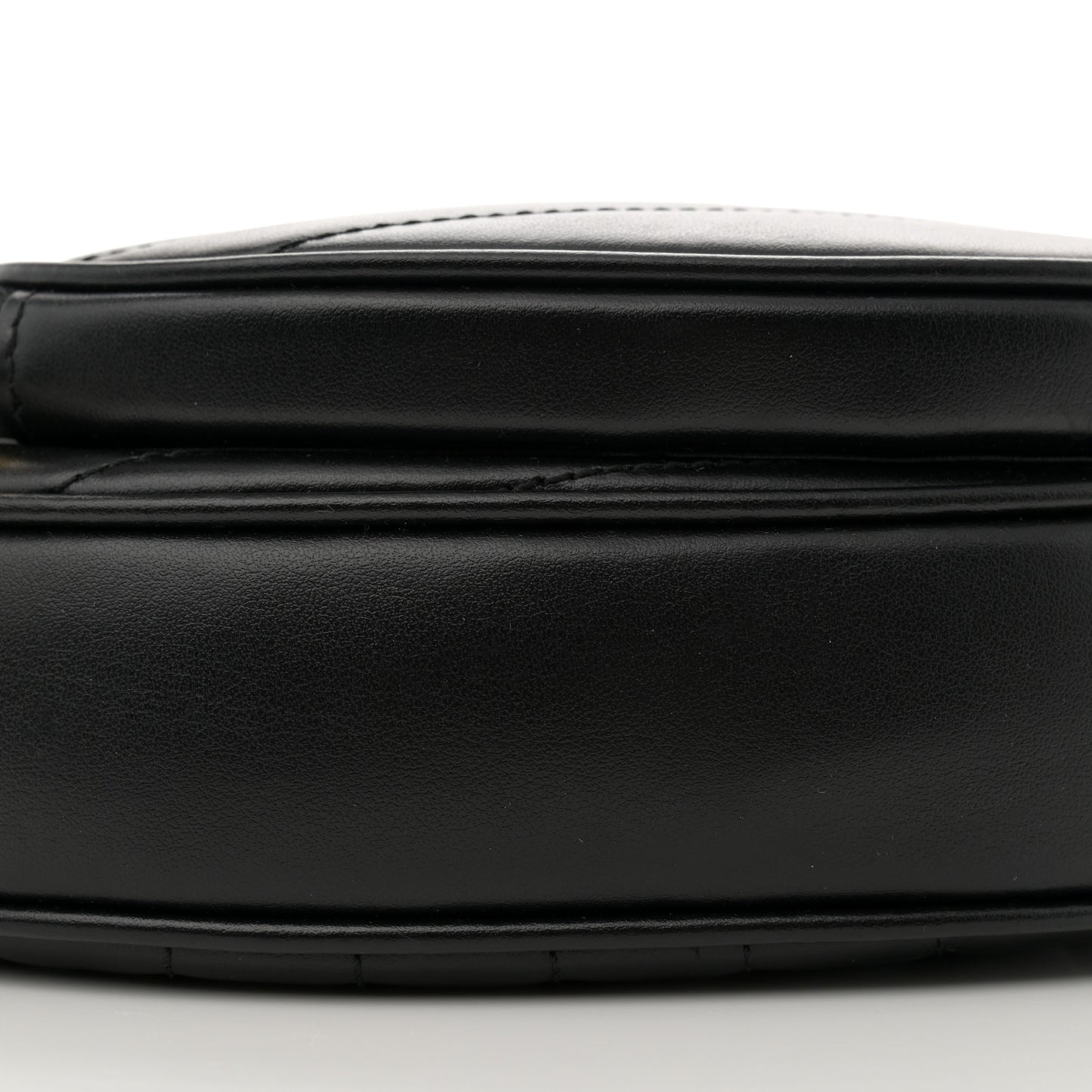 Calfskin Matelasse Diagonal Mini Interlocking G Heart Shoulder Bag Black