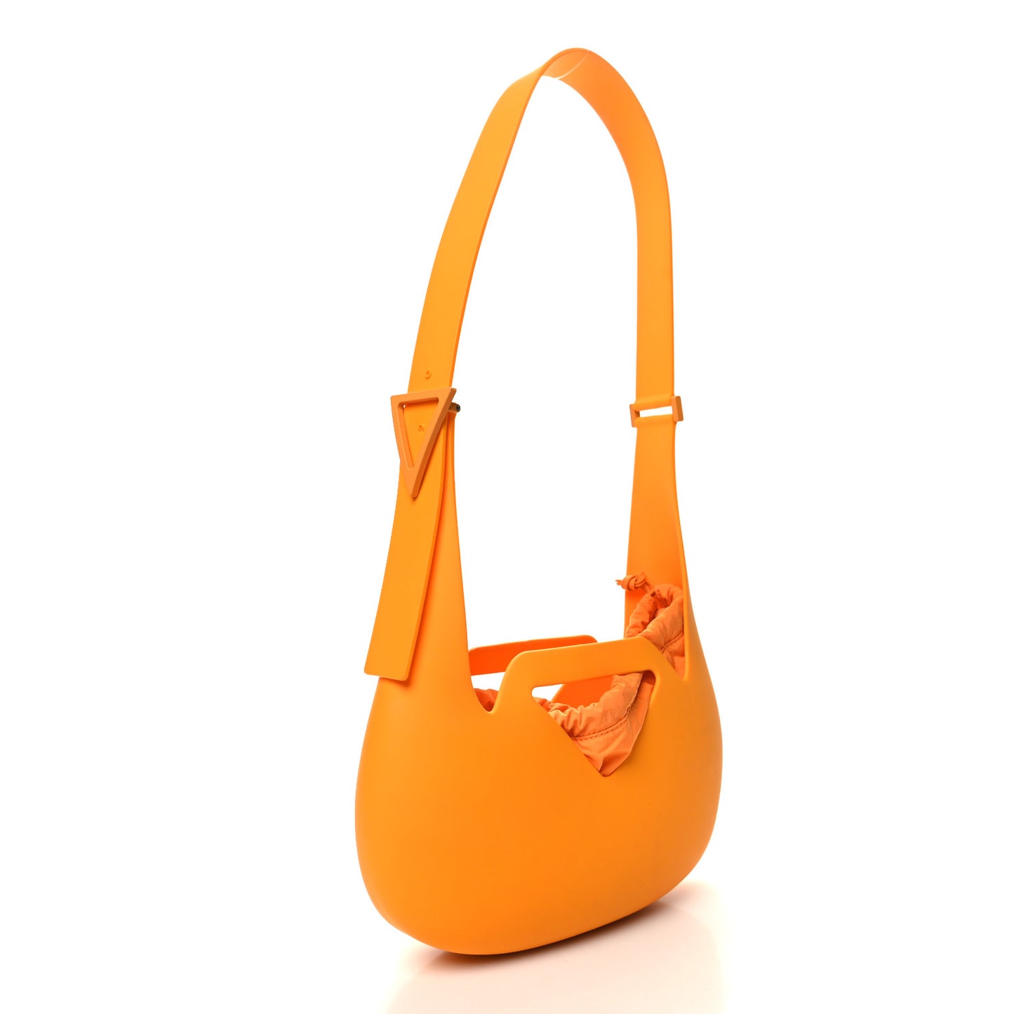 Rubberized Canvas Punch Tote Tangerine