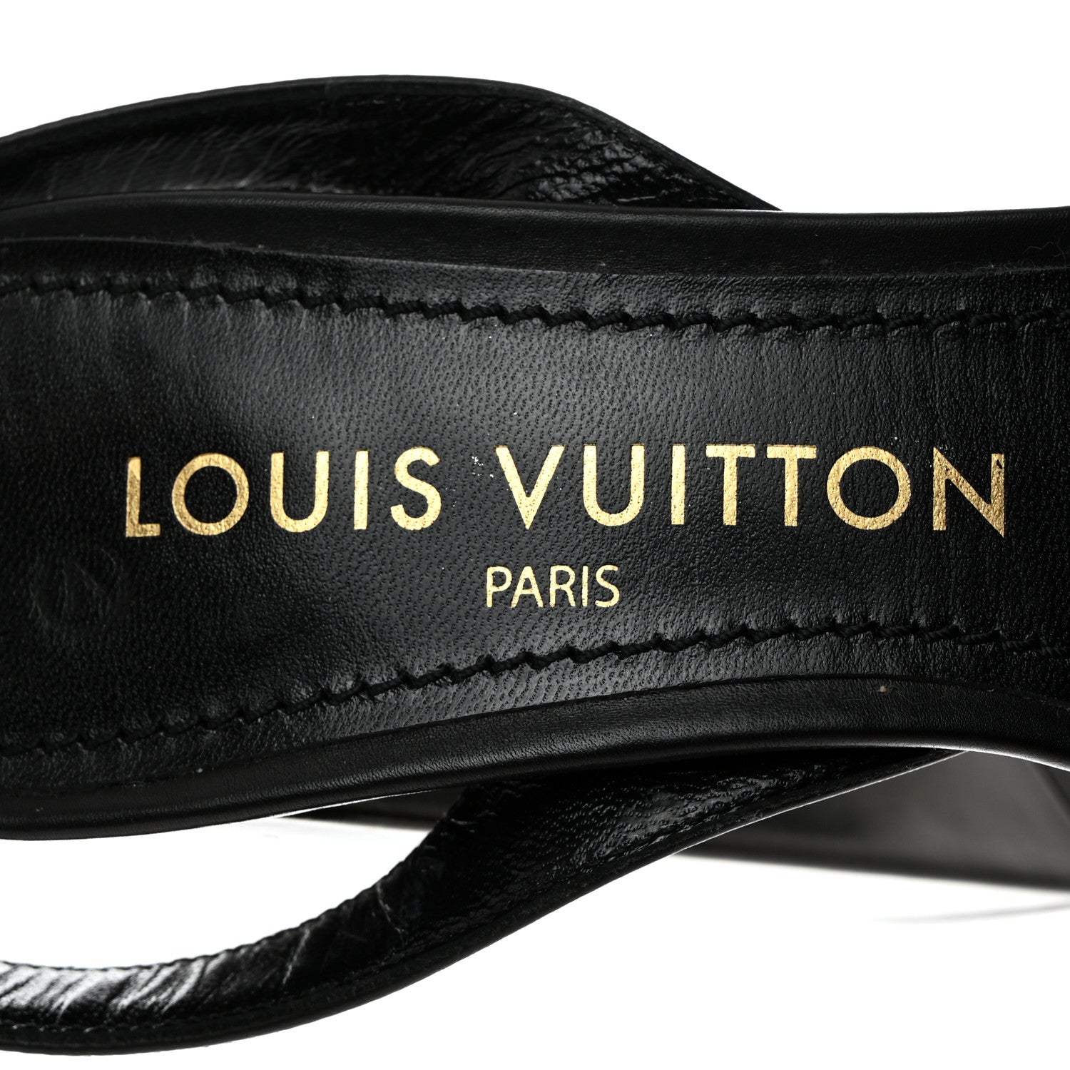 Louis Vuitton Calfskin Shake Platform Sandal 37 Black 6 of 9