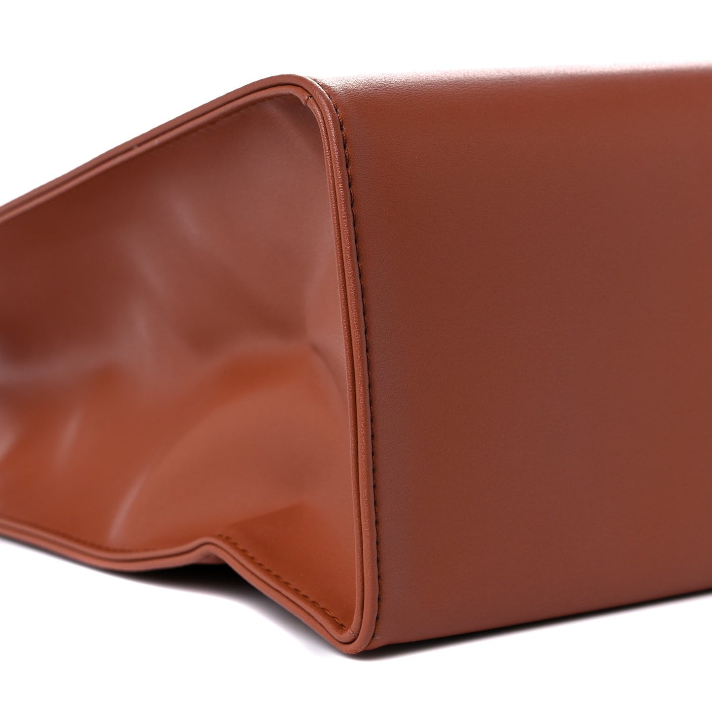 Vegan Leather Medium Shopping Bag Tan