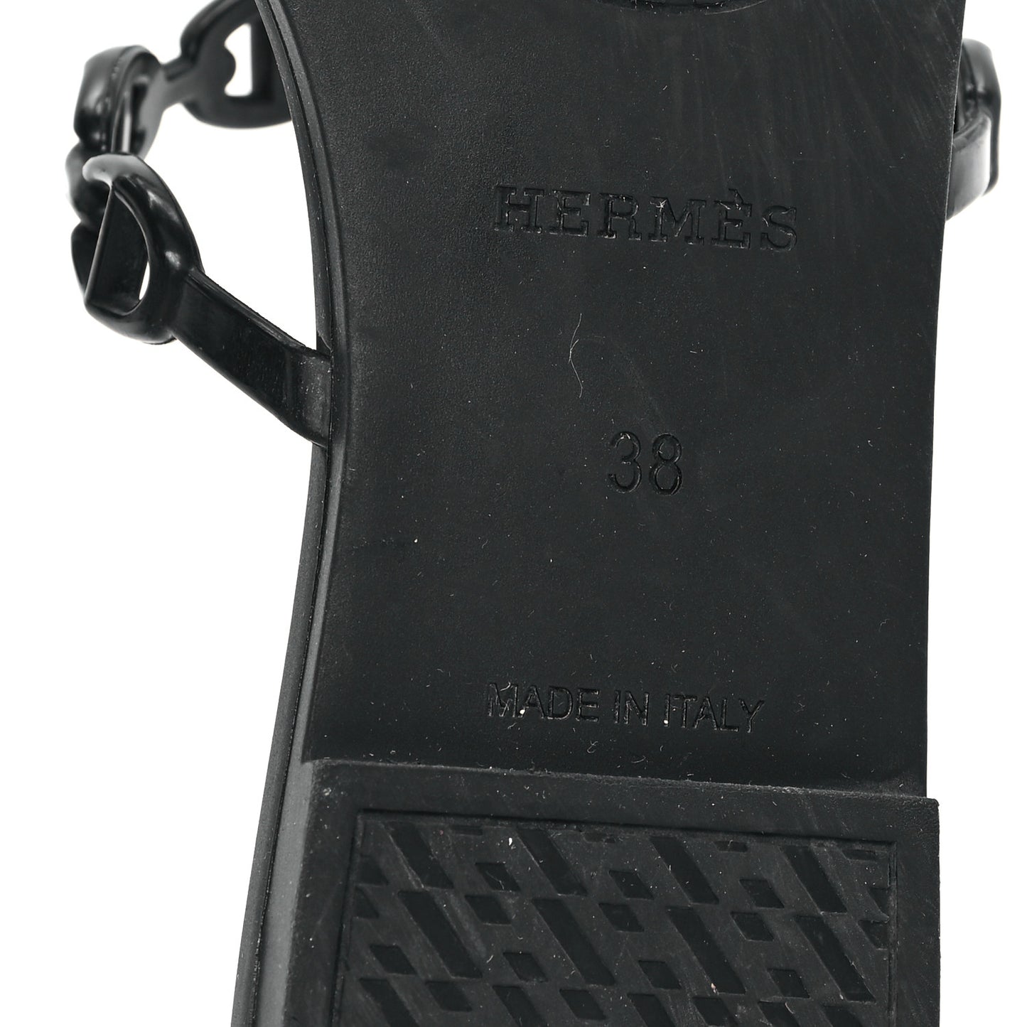 Rubber Chaine d'Ancre Rivage Sandals 38 Black