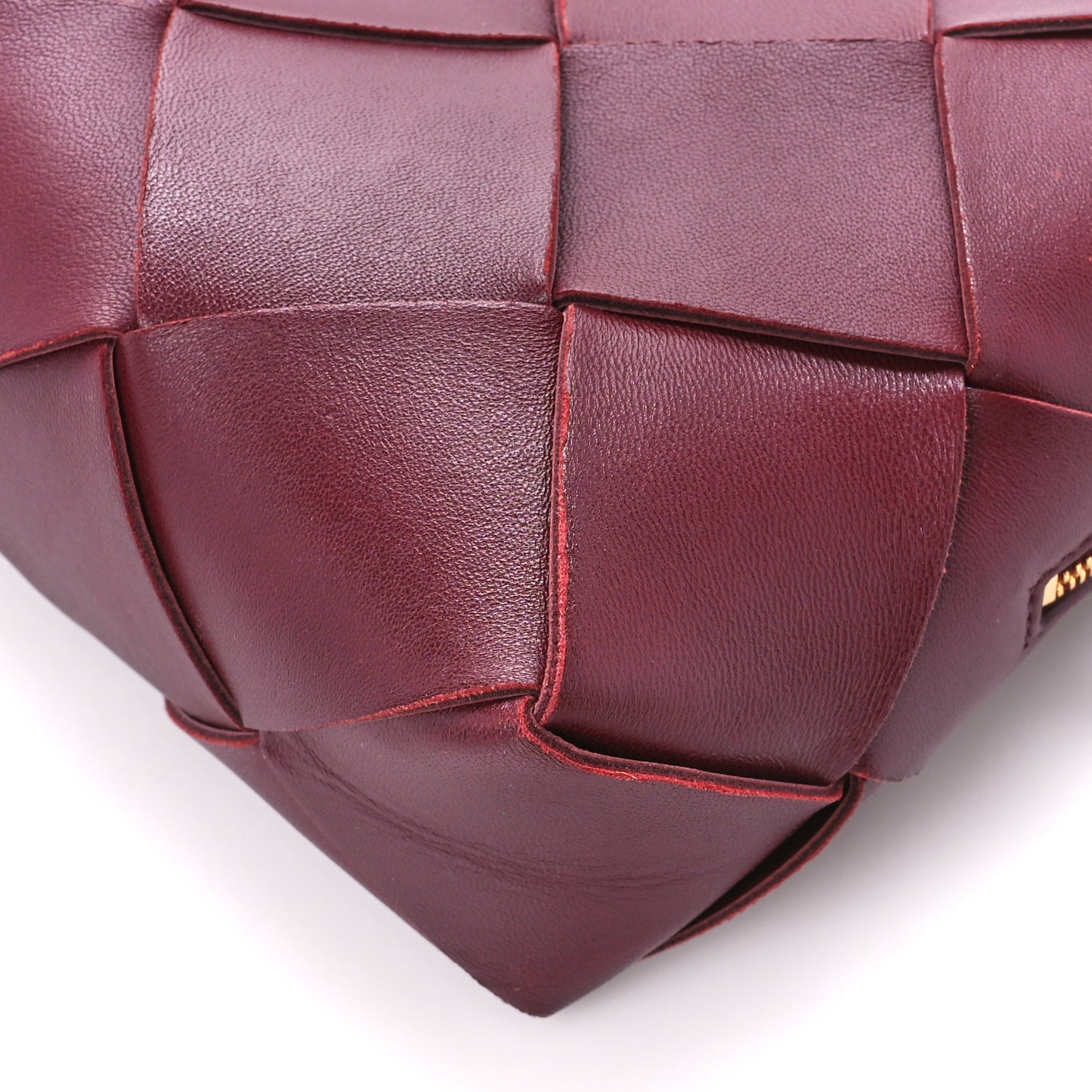 Lambskin Maxi Intrecciato Small Cassette Camera Bag Barolo