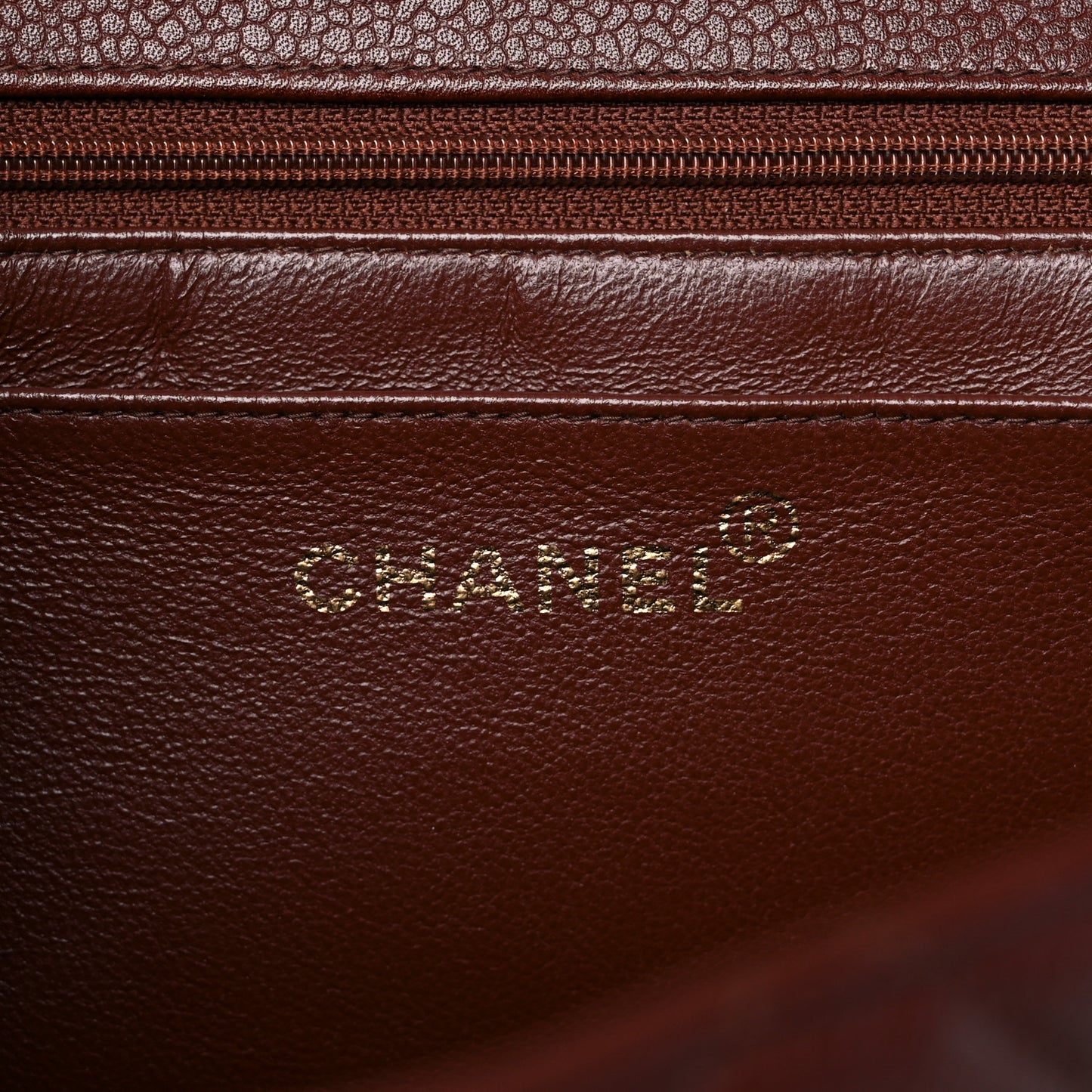 Caviar Quilted Jumbo Kelly Flap Brown