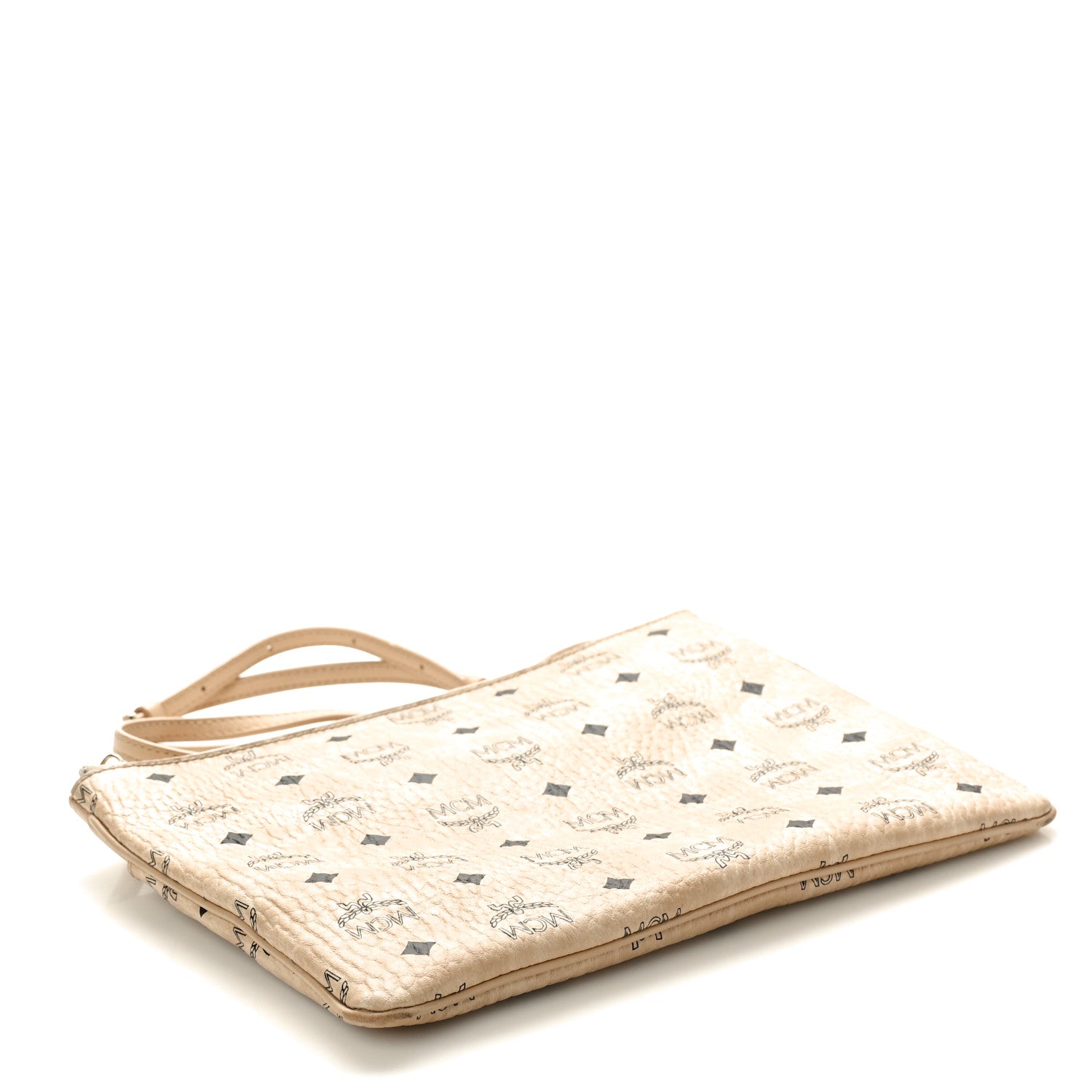 MCM Visetos Medium Crossbody Pouch Beige 4 of 11
