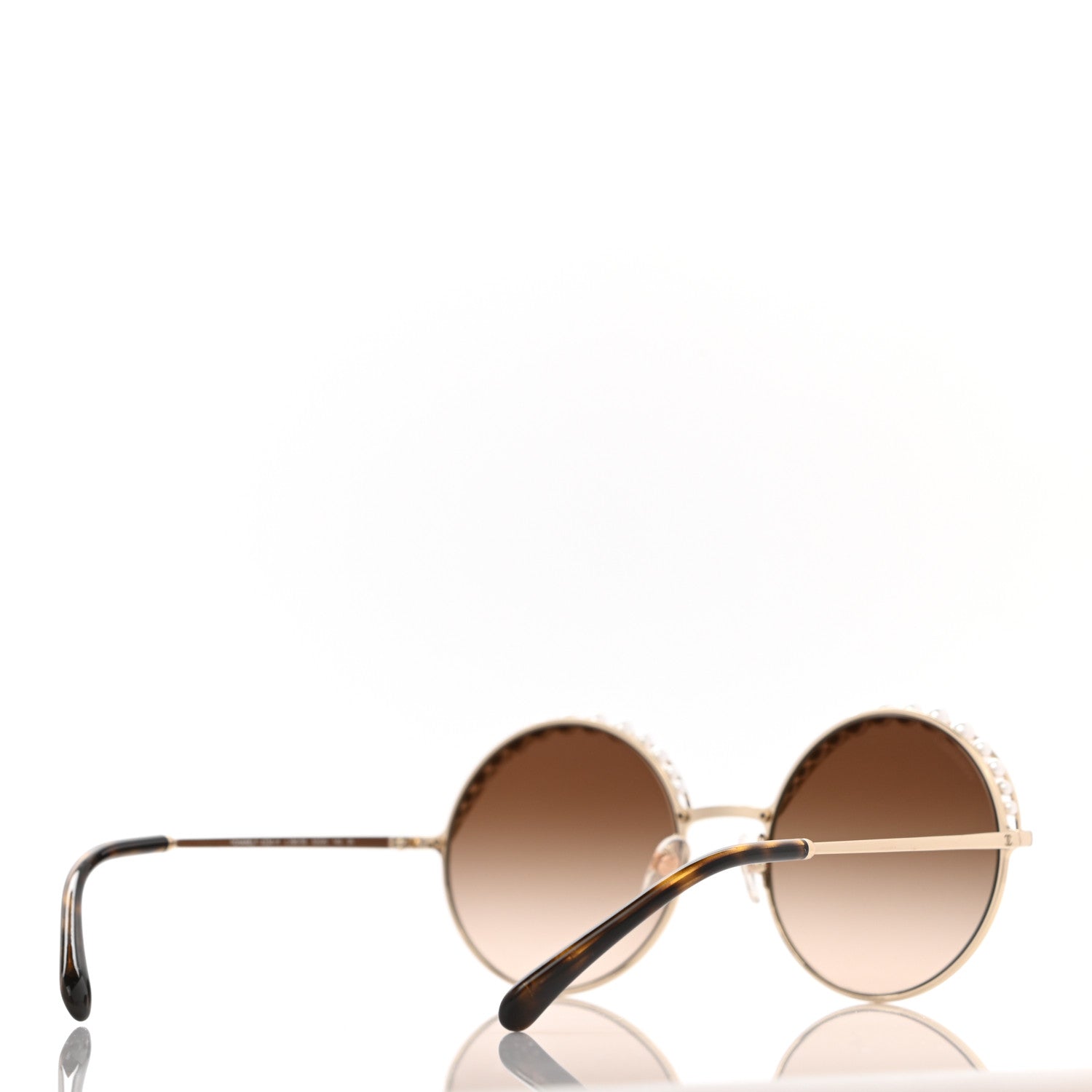 Chanel Pearl Round Sunglasses 4234-H Light Brown 4 of 8