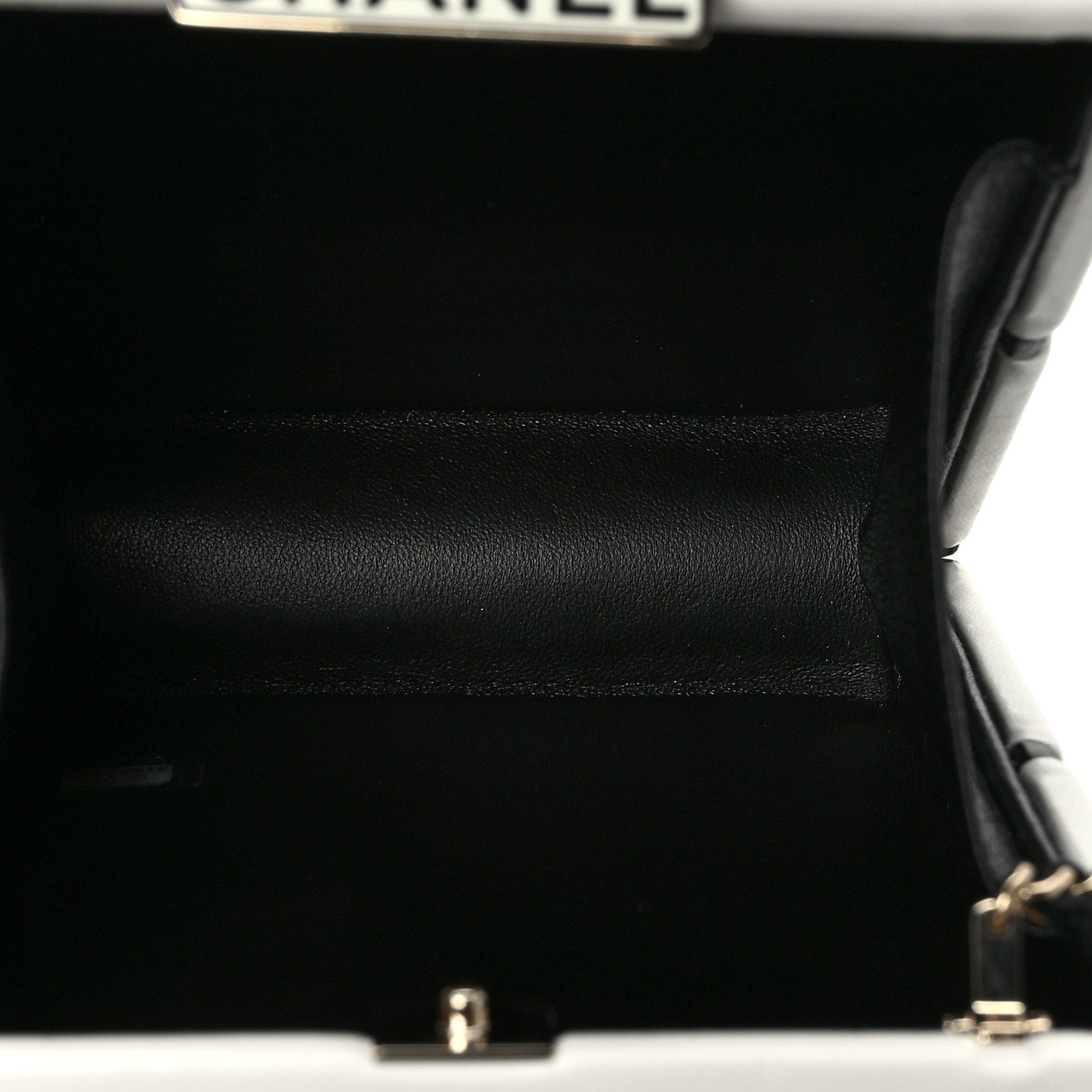 Chanel Lambskin No. 5 Perfume Box Evening Clutch White Black 5 of 11