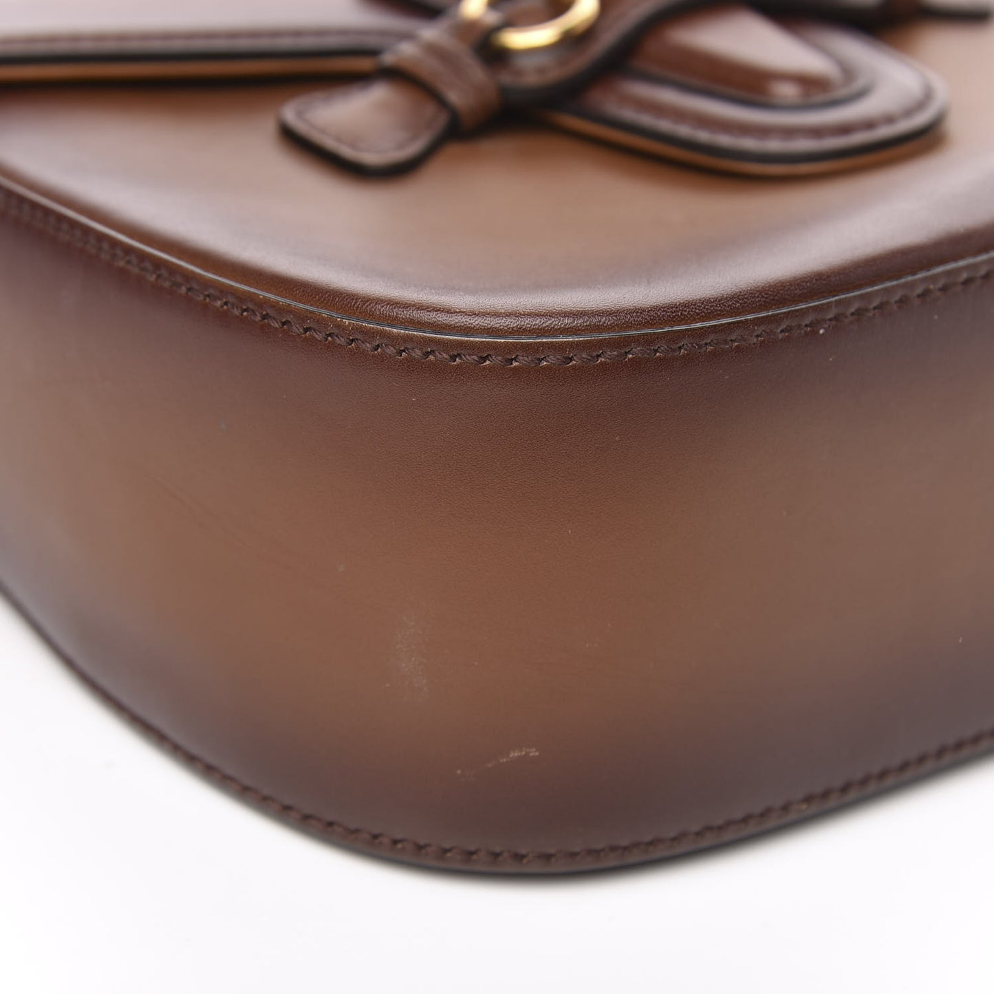 Calfskin Medium Lady Web Shoulder Bag Cuir