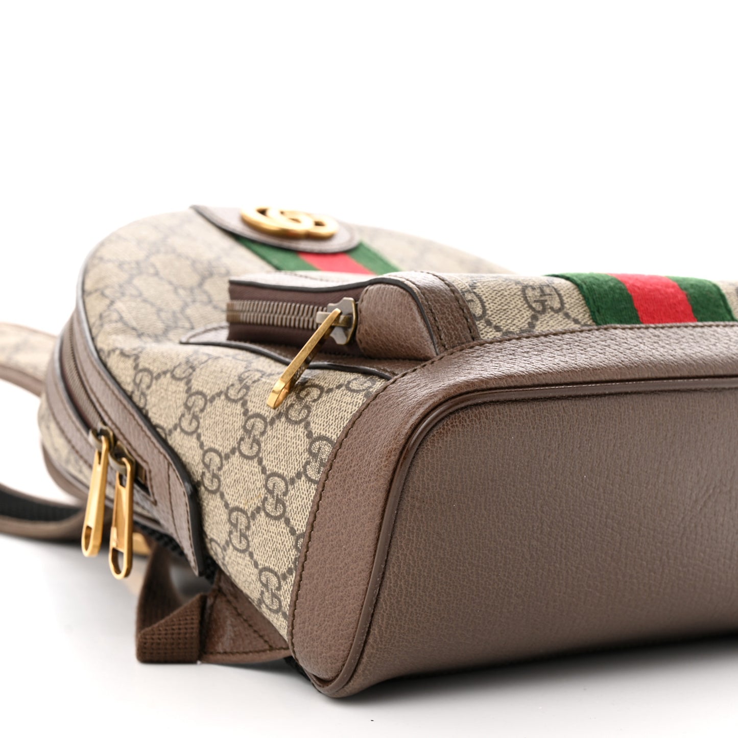 GG Supreme Monogram Calfskin Web Small Ophidia Day Backpack Beige Ebony New Acero