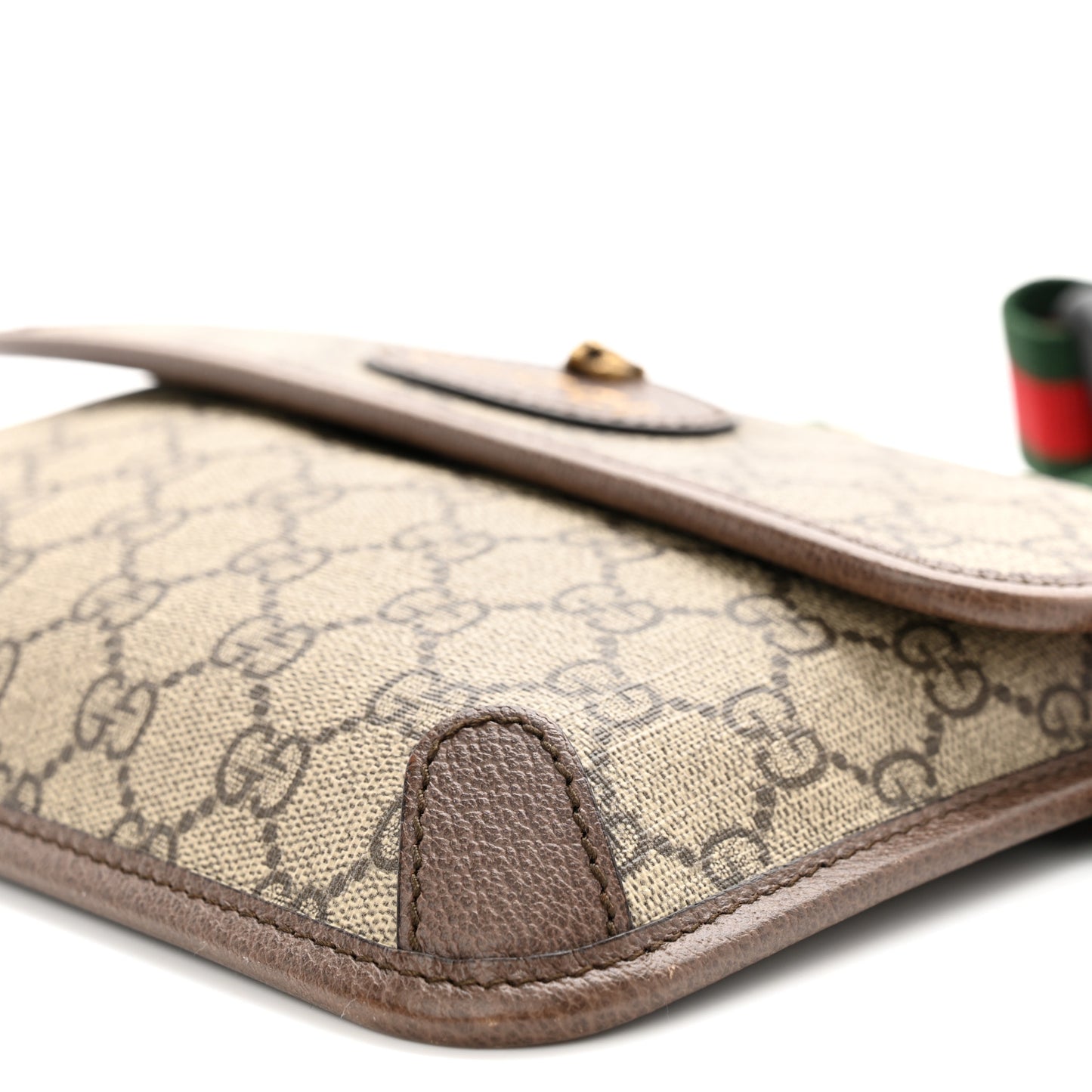 GG Supreme Monogram Neo Vintage Web Belt Bag Brown