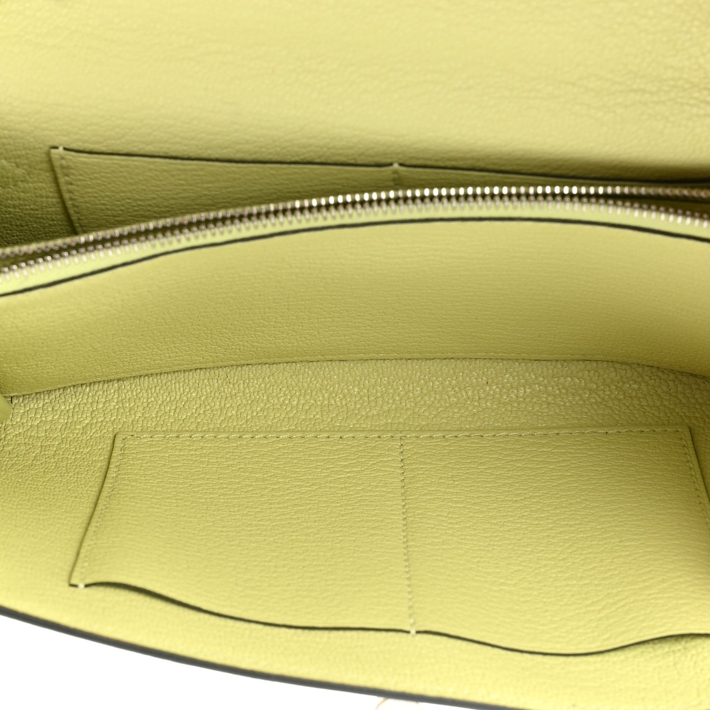 Chevre Mysore Kelly Wallet To Go Jaune Bourgeon