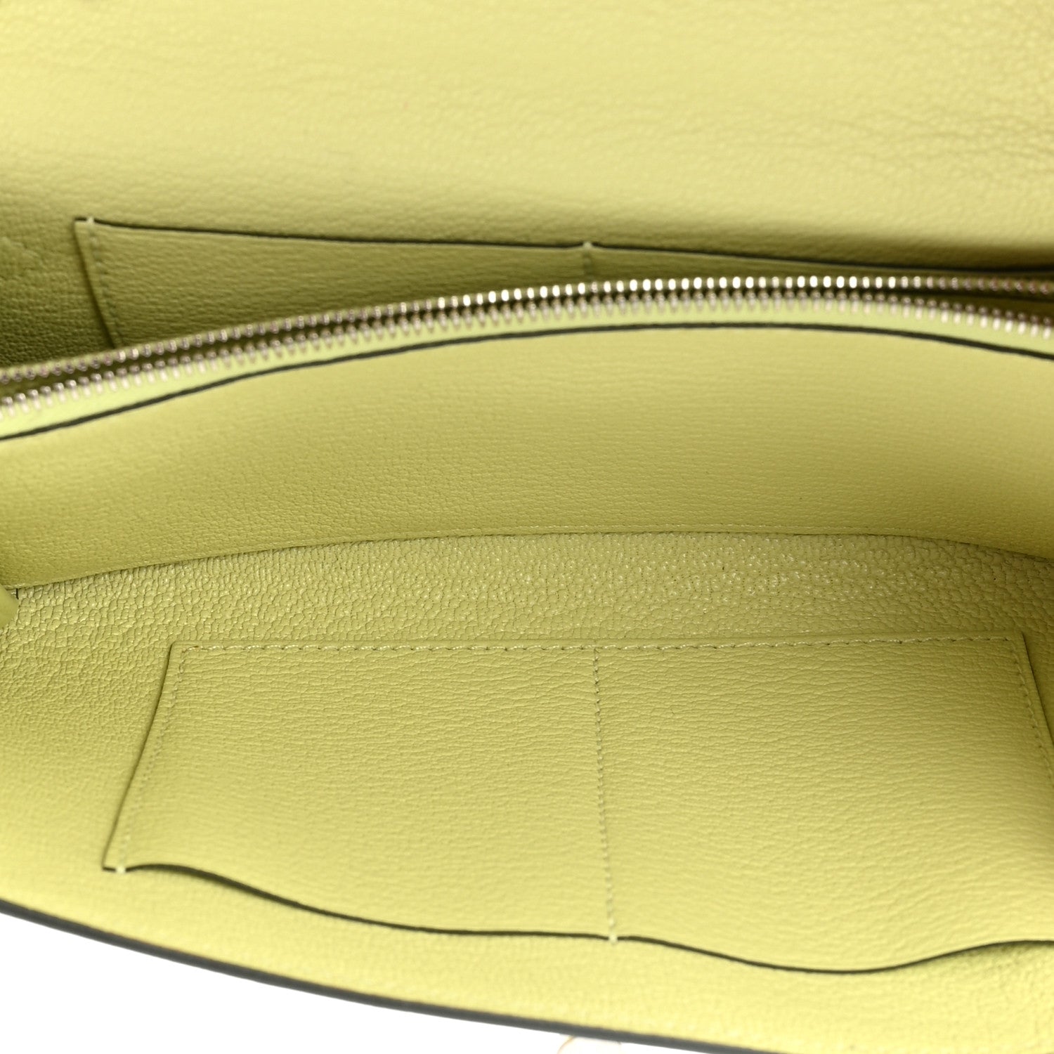 Hermes Chevre Mysore Kelly Wallet To Go Jaune Bourgeon 5 of 11