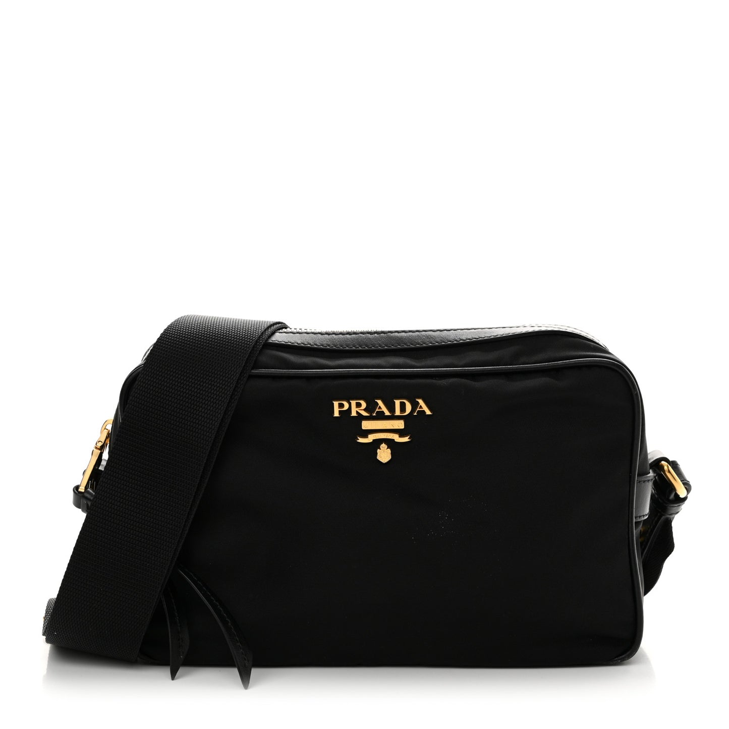 Tessuto Nylon Soft Calf Camera Bag Black