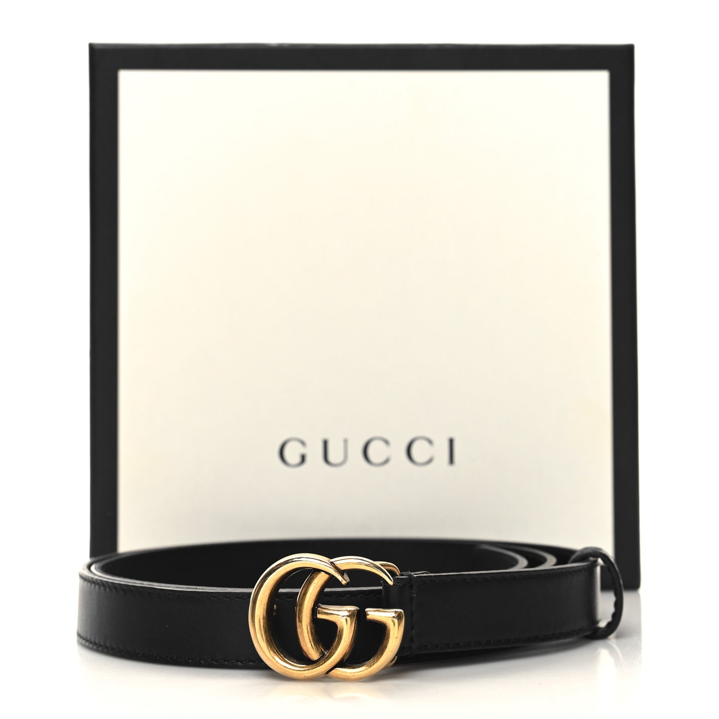 Calfskin Double G 20mm Belt 90 36 Black