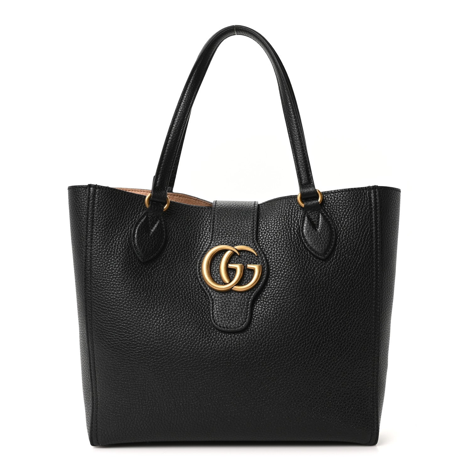 Gucci New Sakai Calfskin Lux Small Dahlia Tote Black 1813798