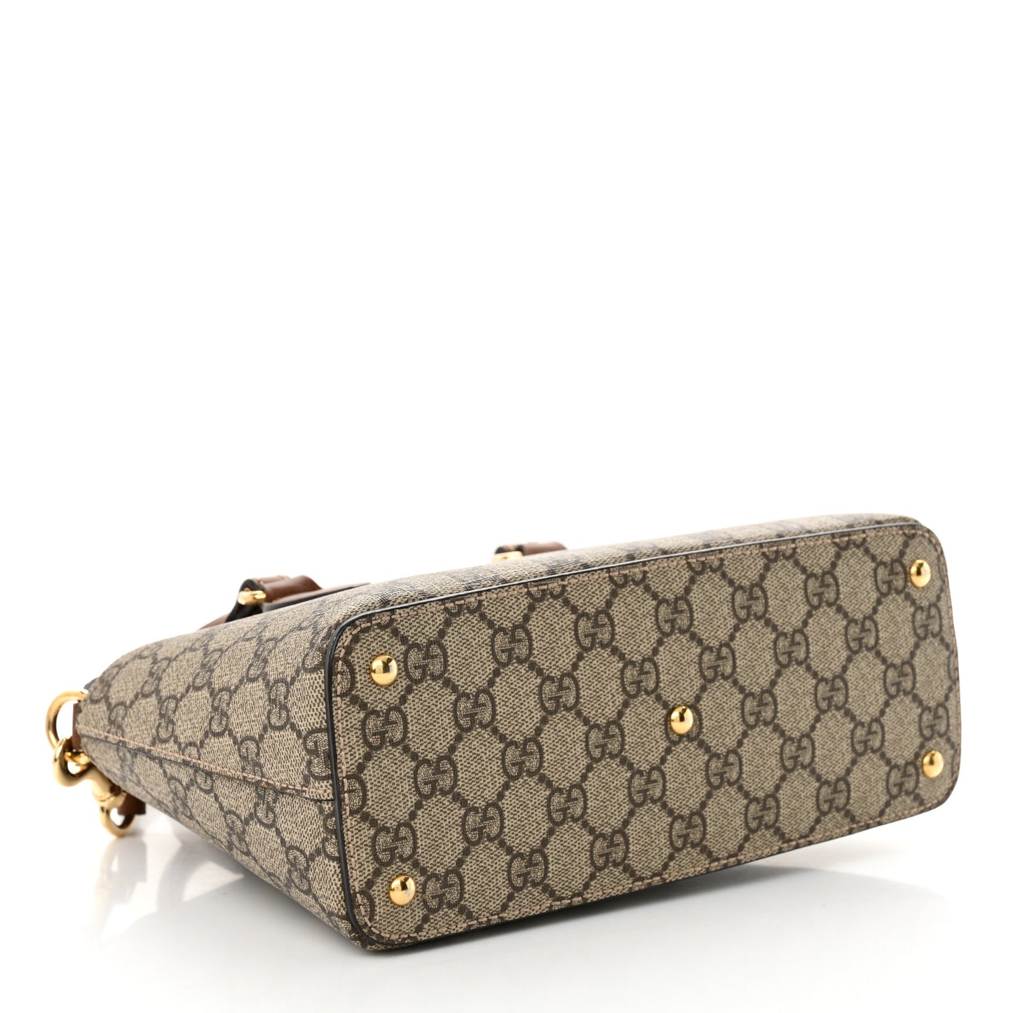 GG Supreme Monogram Mini Zip Top Tote Beige Tuscany
