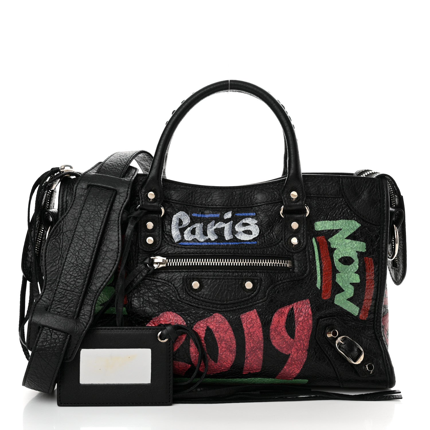 Balenciaga Agneau Arena Car Tag Classic Silver Hardware S City Black TBC 3 of 12