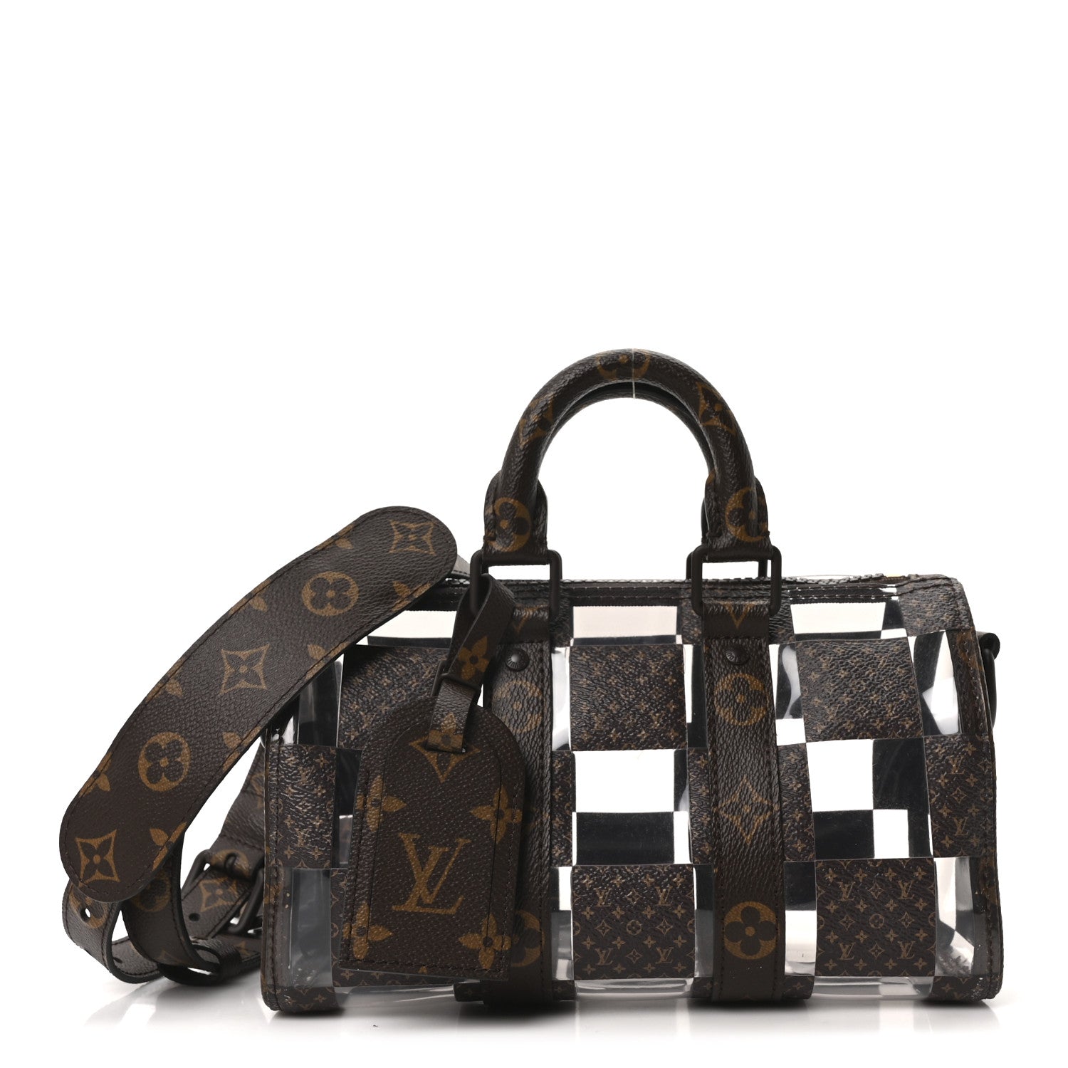Louis Vuitton PVC Monogram Chess Keepall Bandouliere 25 1805494